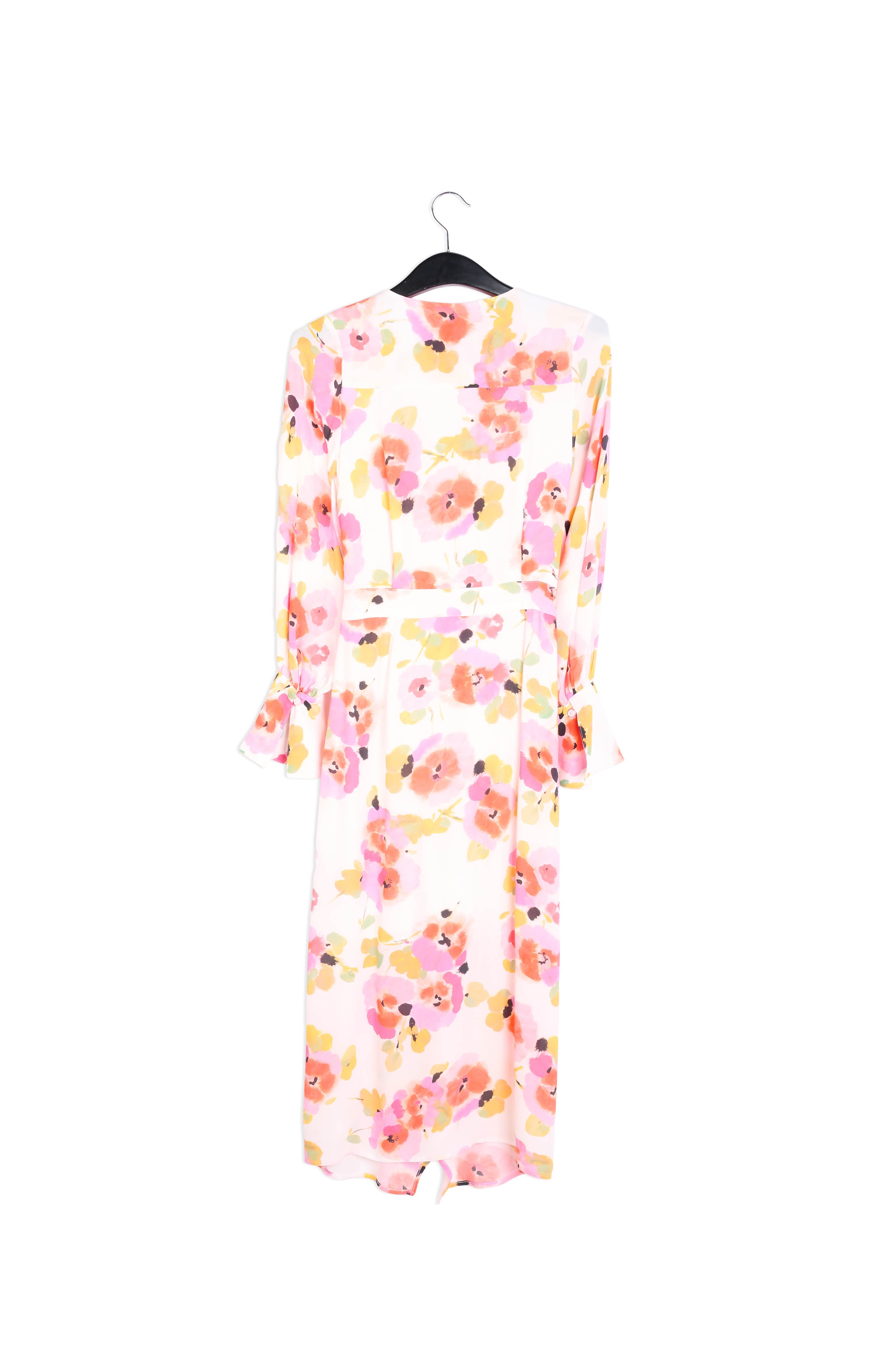 Off-white floral-print midi dress RE—SSENTIEL | Essentiel second hand