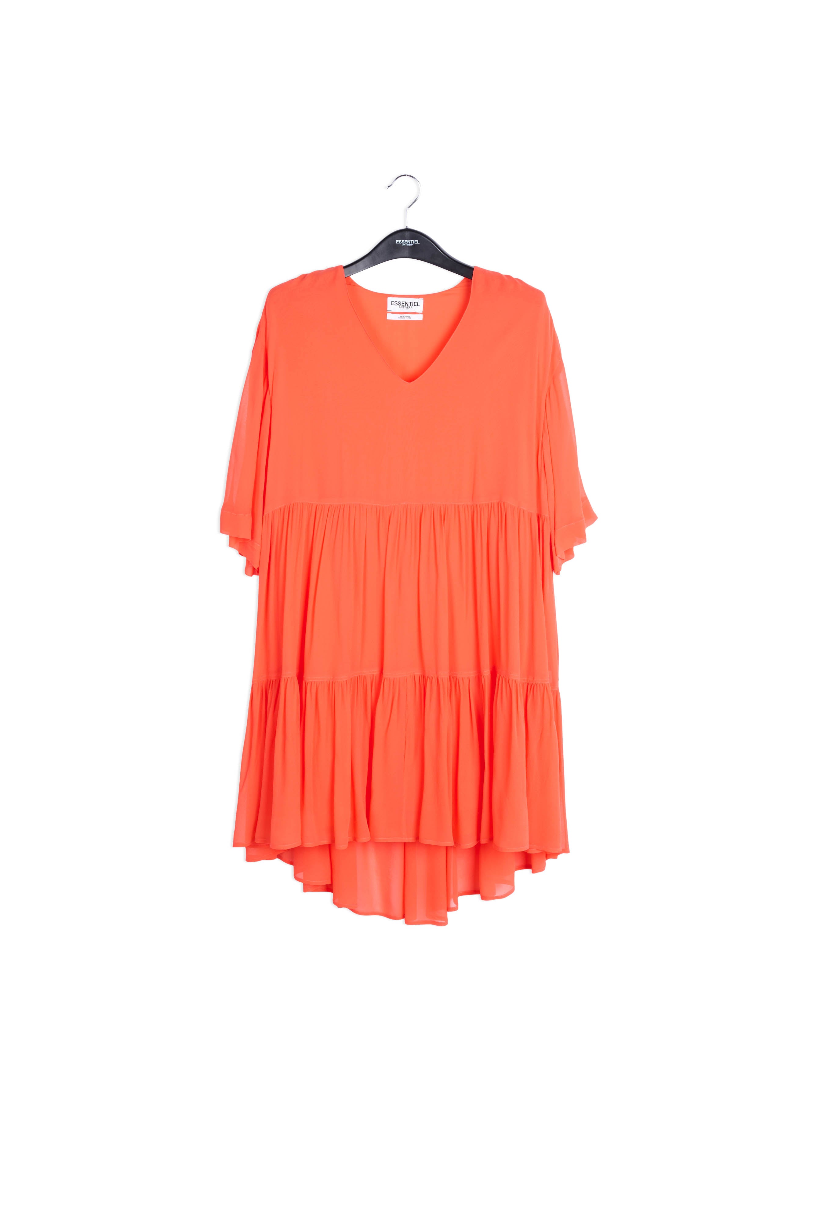 Orange tiered mini dress RE—SSENTIEL | Essentiel second hand