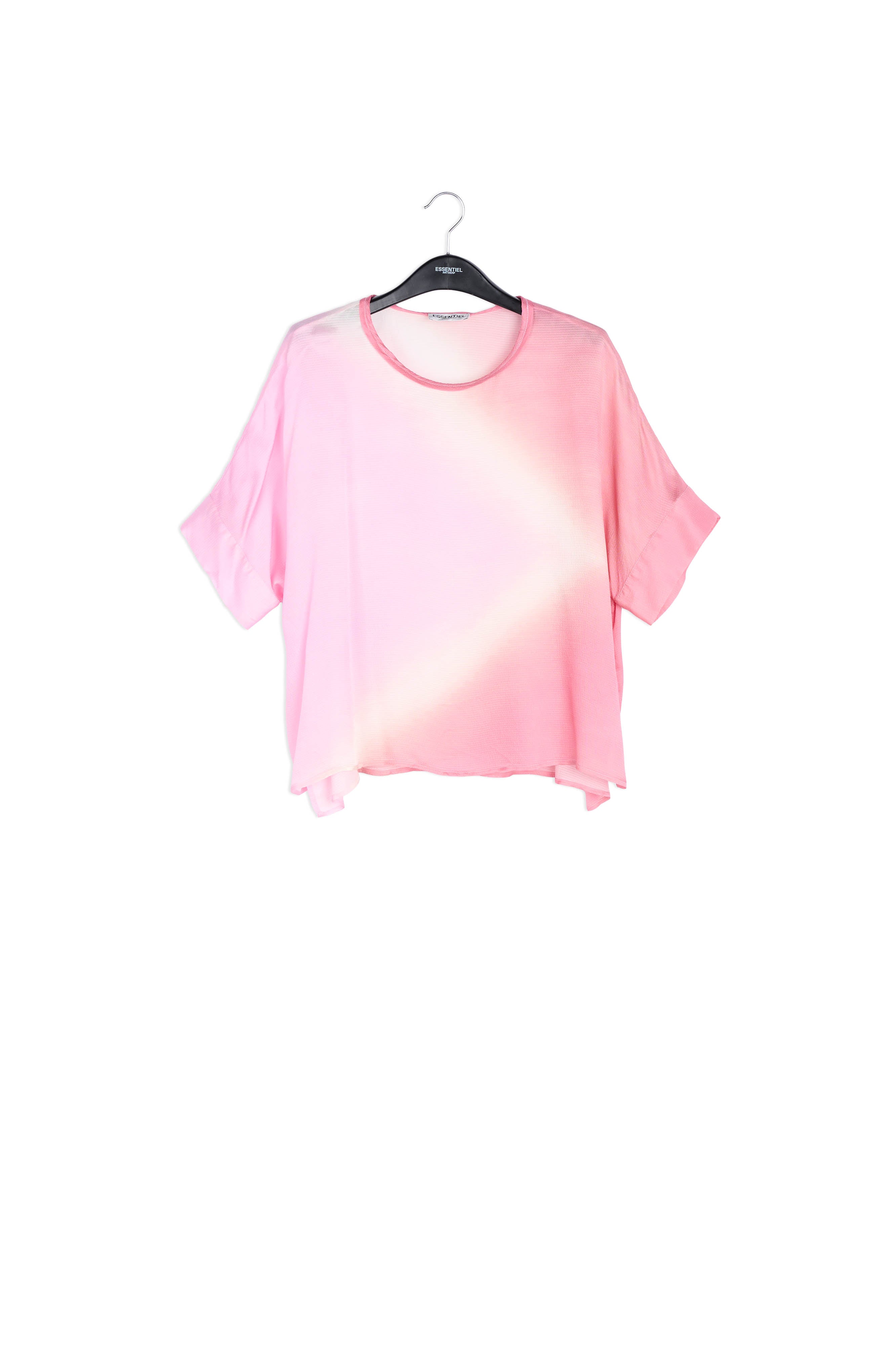 Light pink boxy tie-dye print top RE—SSENTIEL | Essentiel second hand
