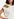 White T-shirt with embellished cap sleeves Faume - seconde main