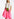 Neon pink gathered mini skirt Faume - seconde main