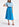 Blauwe midirok met witte stippen Faume - seconde main