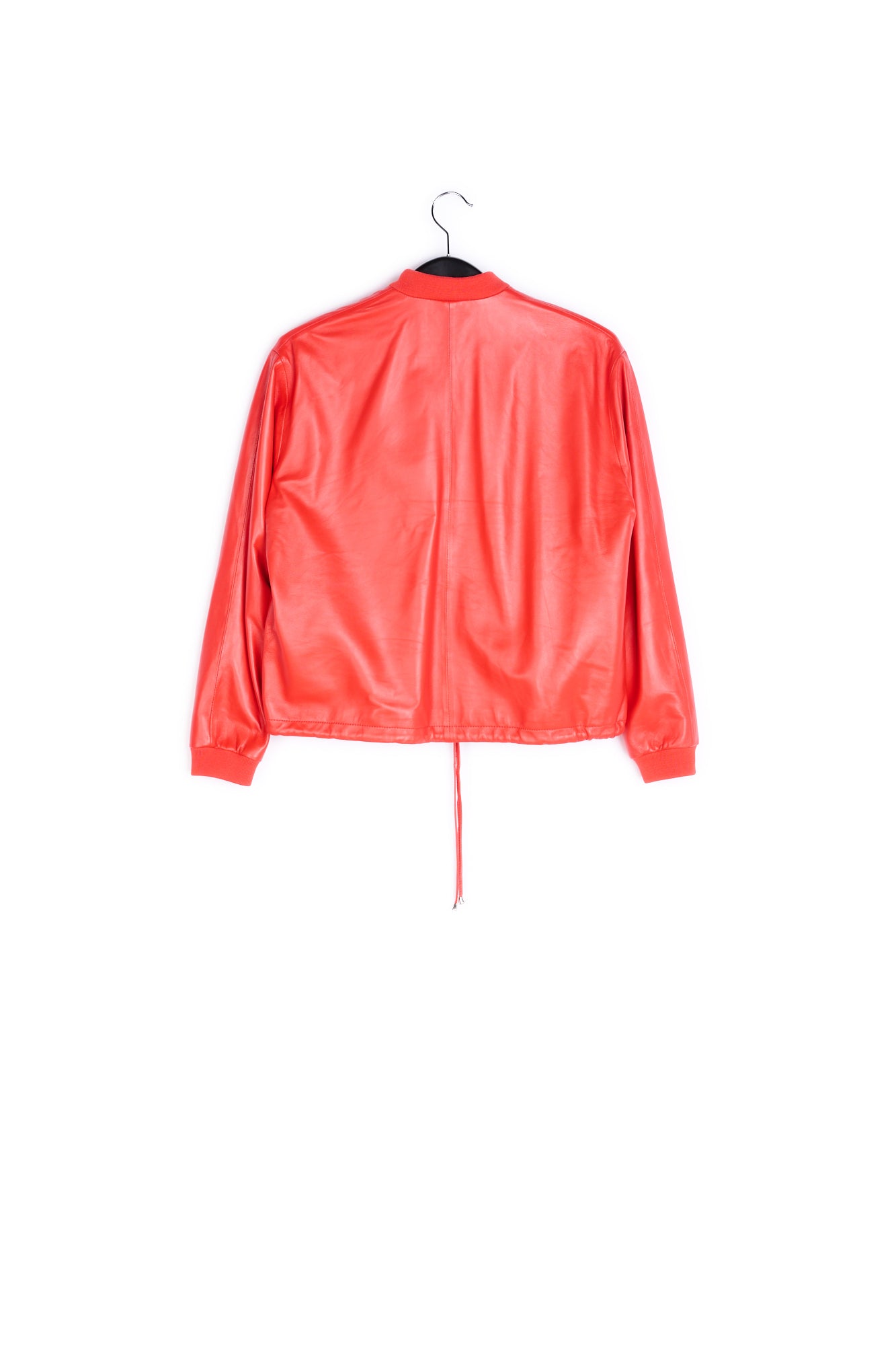 Red soft leather jacket RE—SSENTIEL | Essentiel second hand