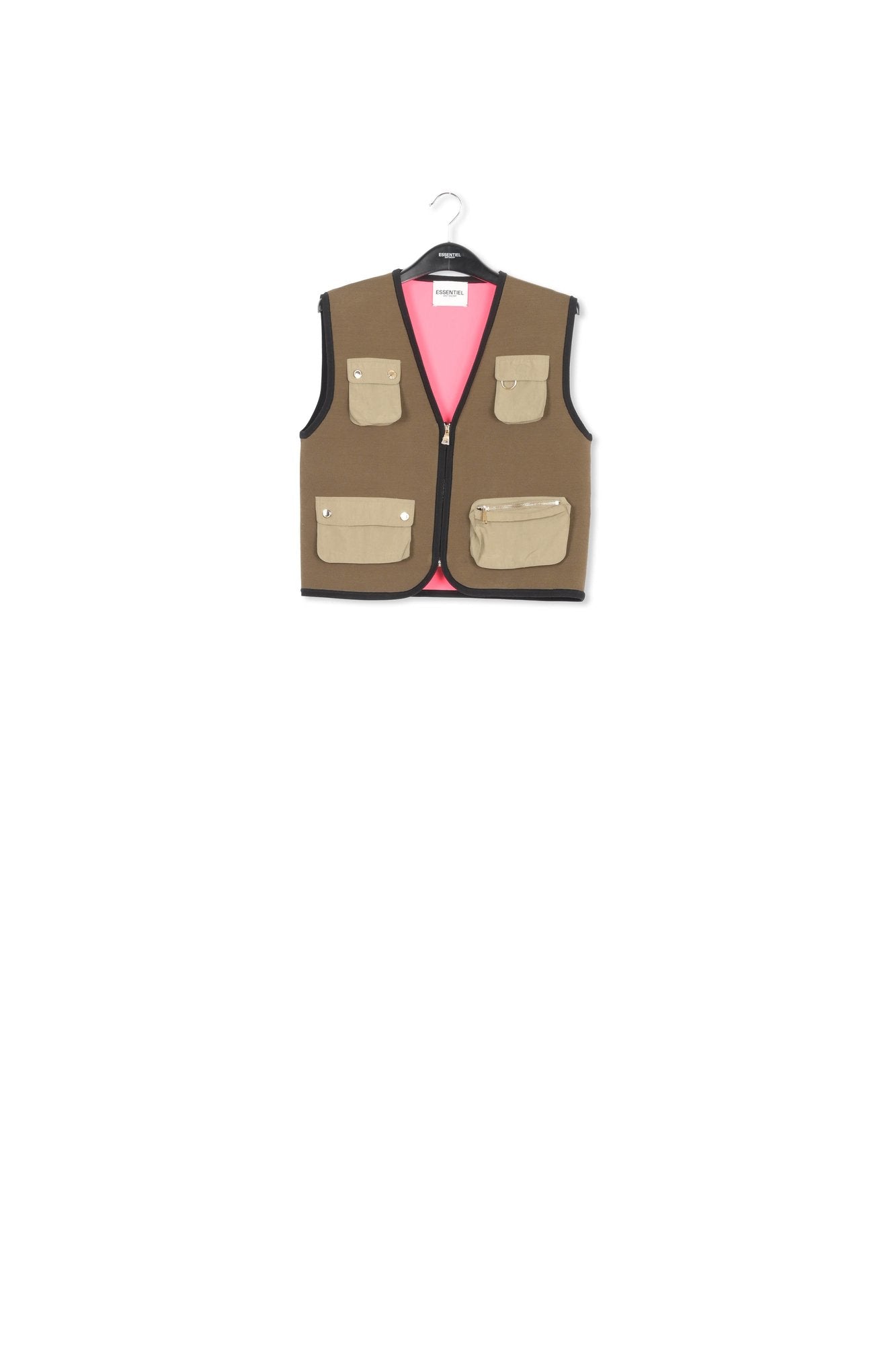 Veste sans manches en tricot kaki RE—SSENTIEL | Essentiel second hand