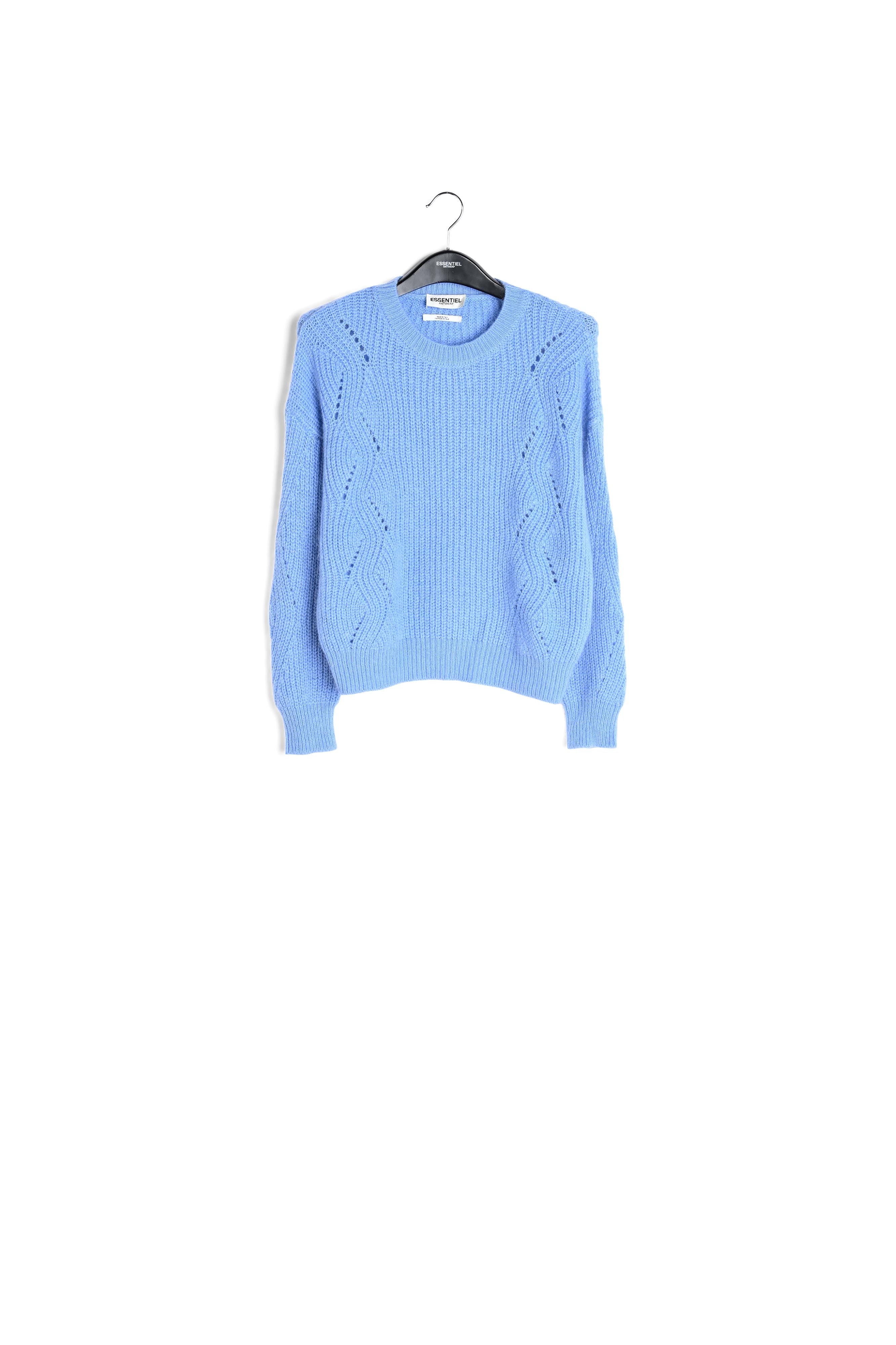 Light blue ribbed mohair-blend sweater RE—SSENTIEL | Essentiel second hand