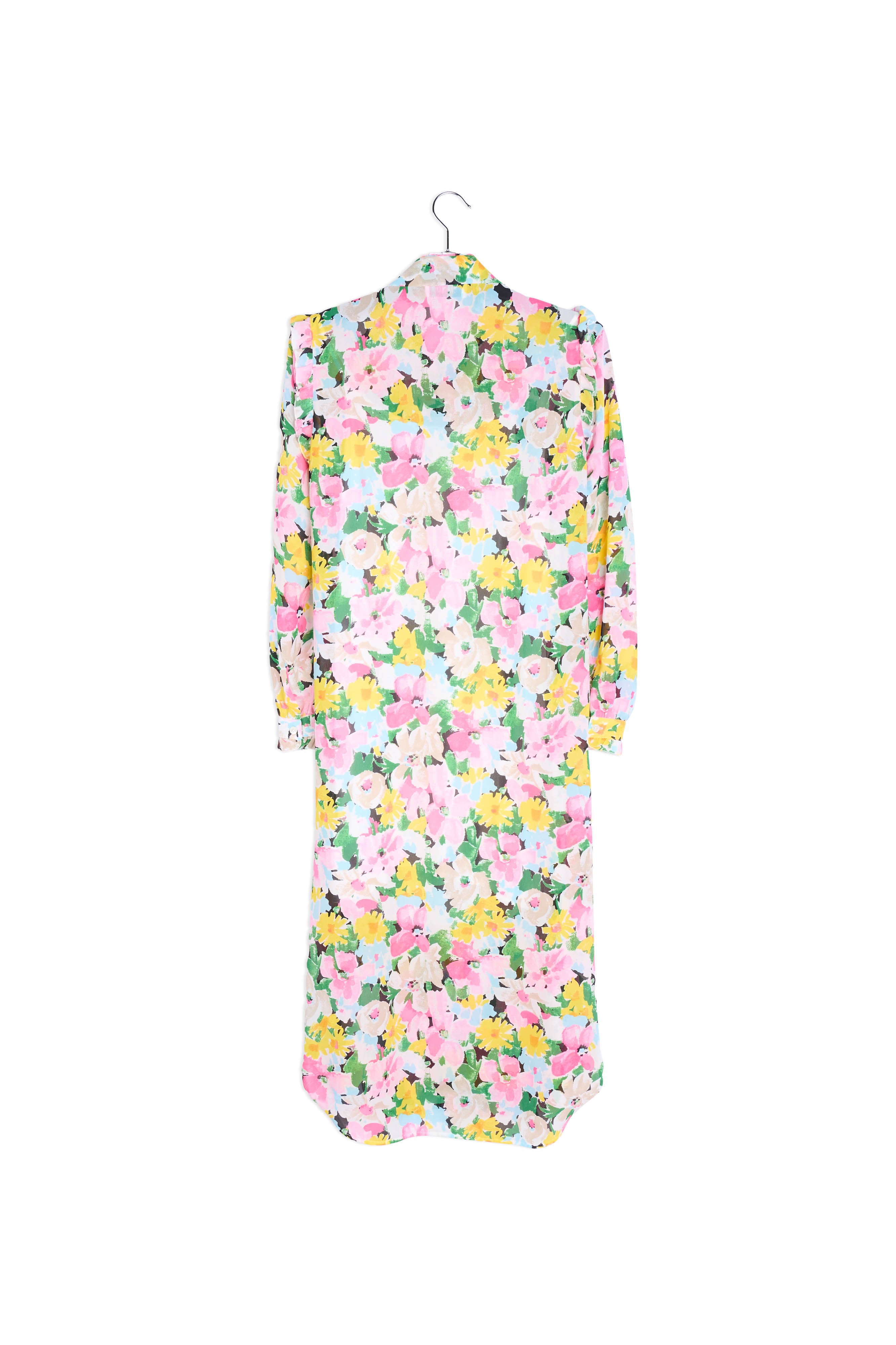 Colorful floral ruffle-detailed shirt dress RE—SSENTIEL | Essentiel second hand