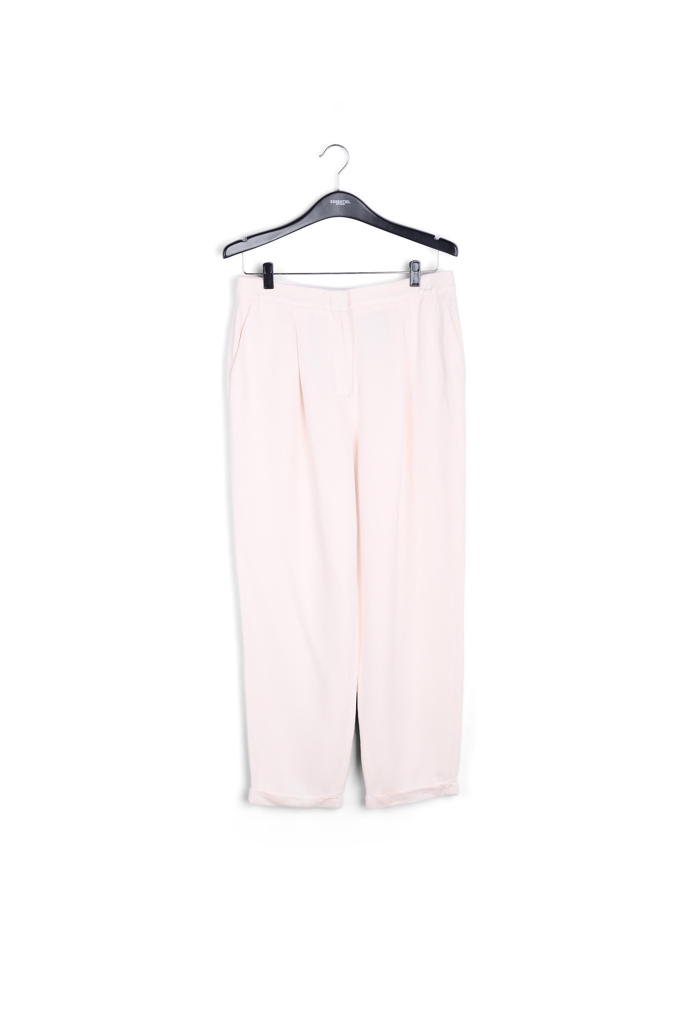 Pantalon blanc cassé taille mi-haute RE—SSENTIEL | Essentiel second hand