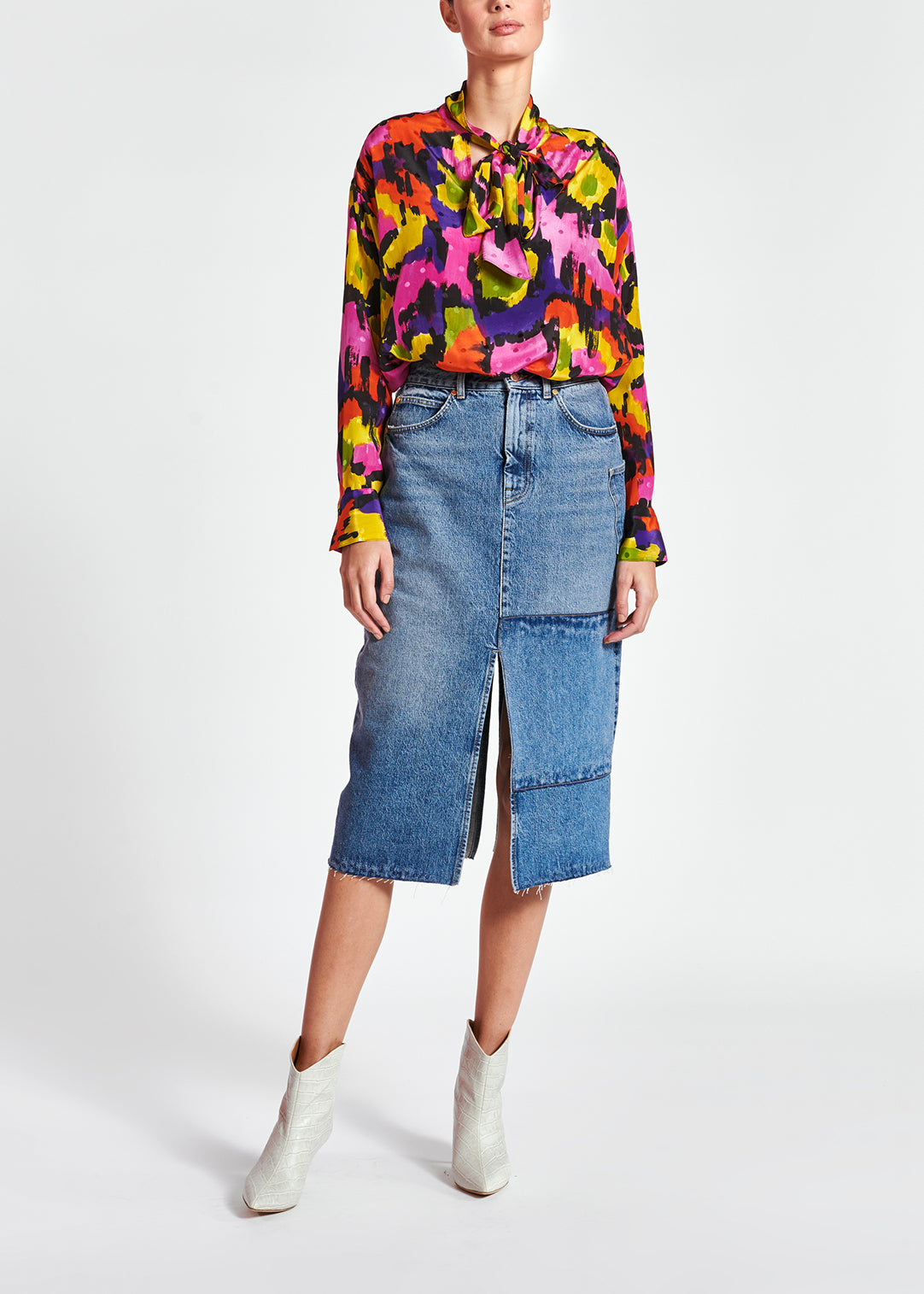 Zimpala blauwe denim rok RE—SSENTIEL | Essentiel second hand