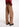 Pantalon à carreaux marron aux jambes larges Faume - seconde main