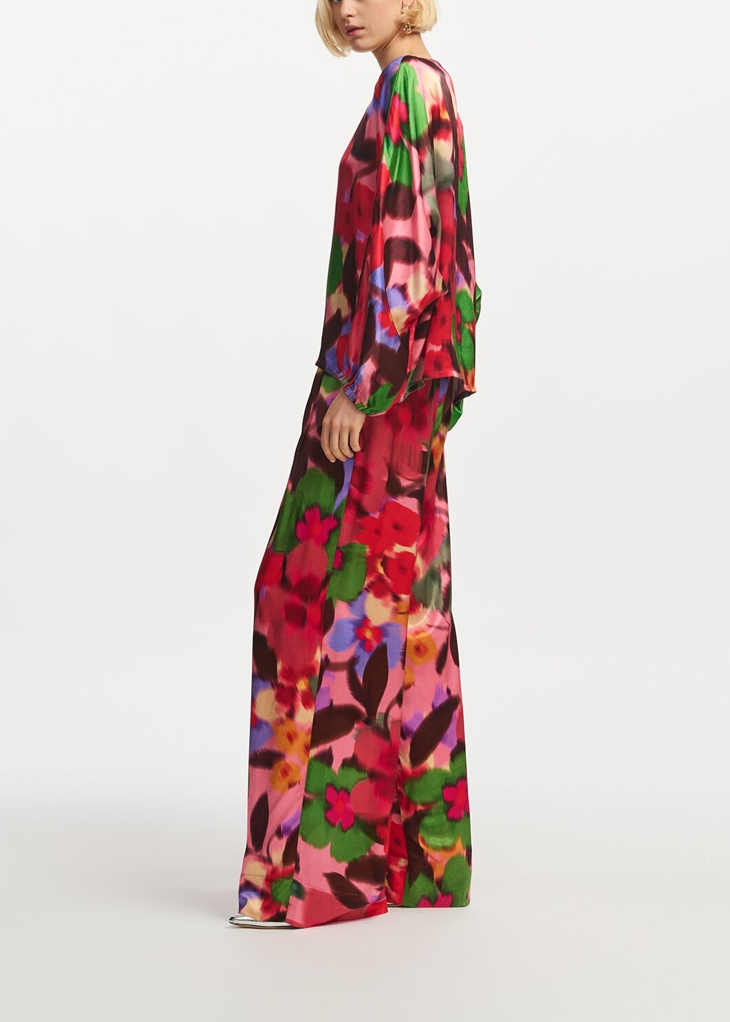 Multicolor floral print wide-leg pants RE—SSENTIEL | Essentiel second hand
