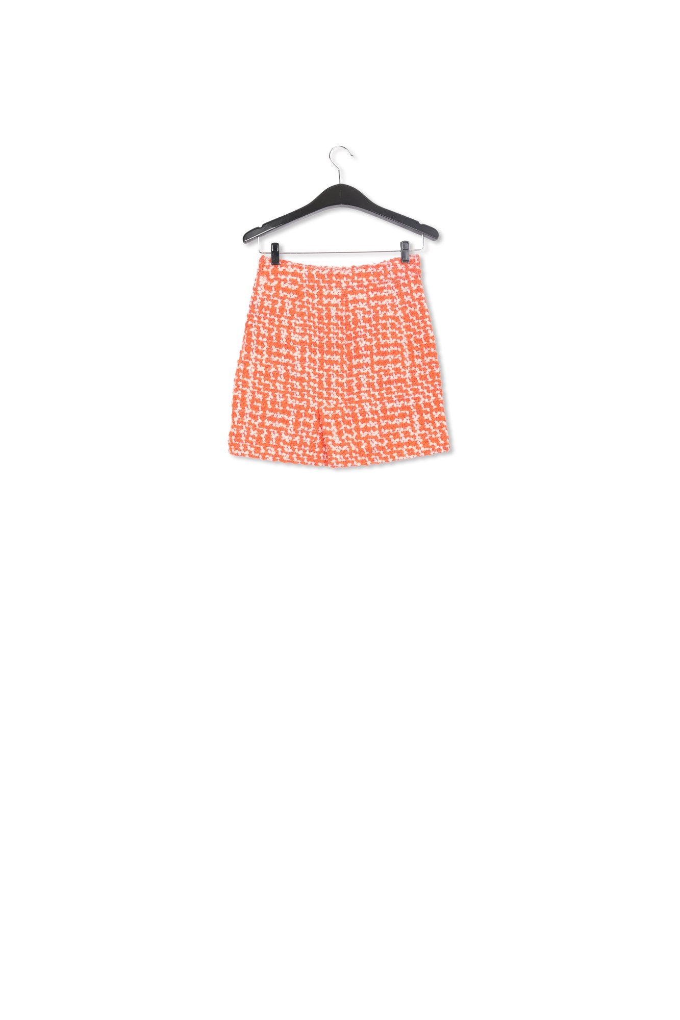 Orange and peach wool-blend tweed mini skirt RE—SSENTIEL | Essentiel second hand