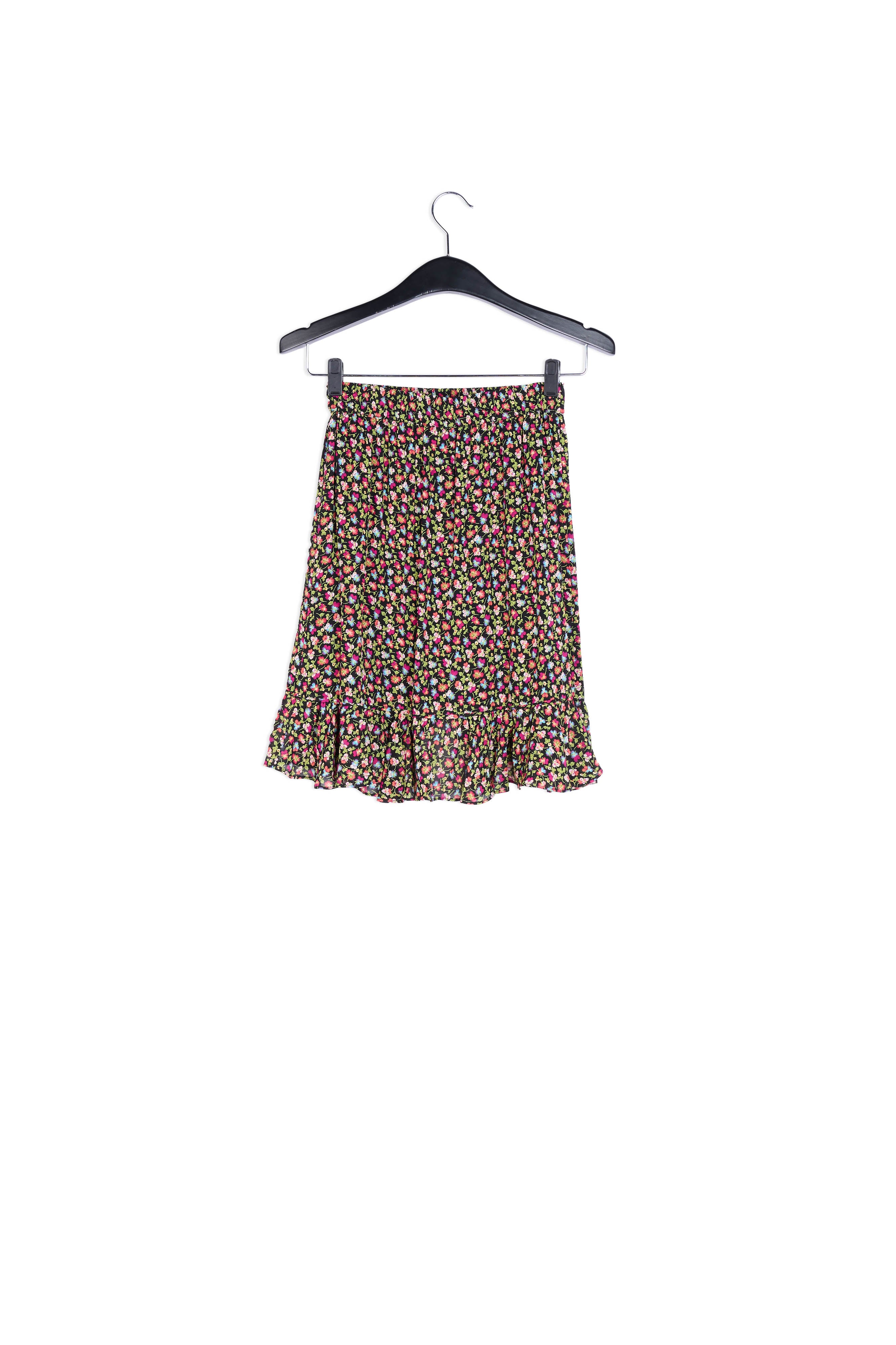 Minijupe portefeuille rouge, bleue et blanche à imprimé floral RE—SSENTIEL | Essentiel second hand