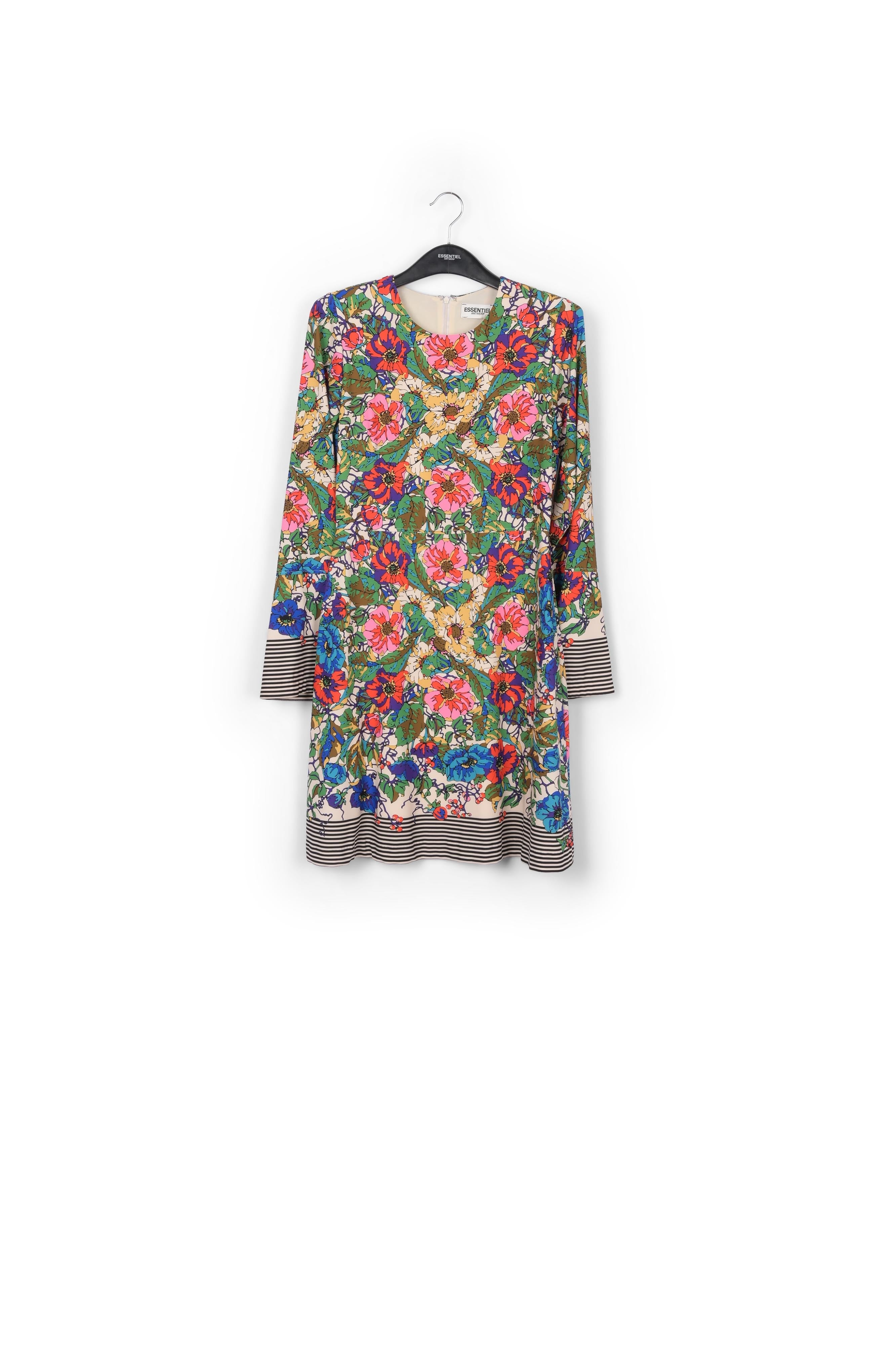 Mini robe écrue à rayures et à fleurs RE—SSENTIEL | Essentiel second hand