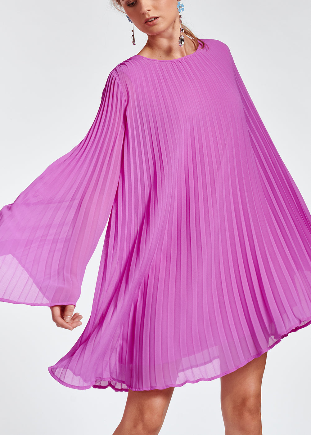 Lilac plissé mini dress RE—SSENTIEL | Essentiel second hand