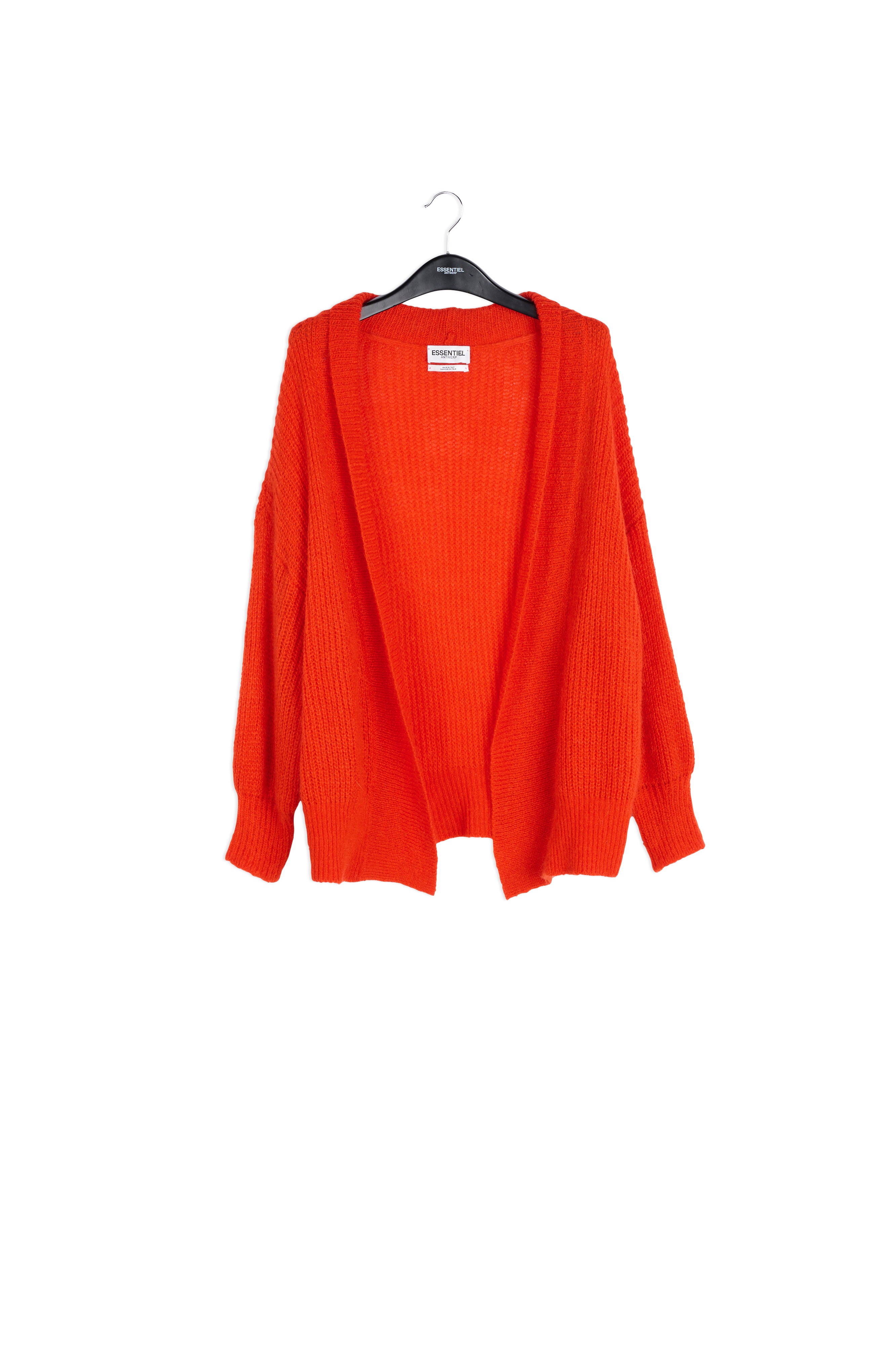 Cardigan orange à col replié RE—SSENTIEL | Essentiel second hand