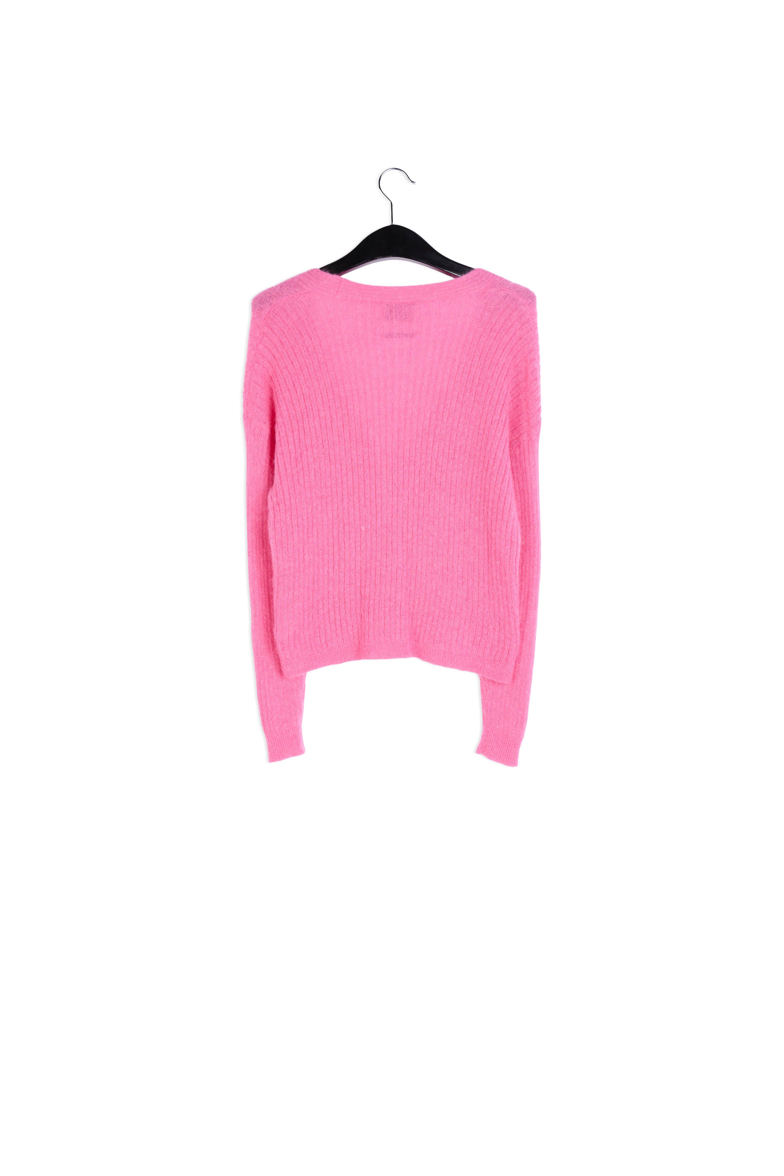 Neonroze ribgebreide cardigan van mohairmix RE—SSENTIEL | Essentiel second hand