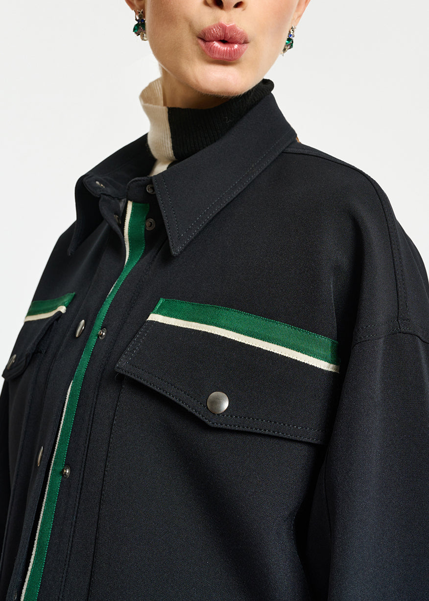 Black utility-inspired jacket RE—SSENTIEL | Essentiel second hand