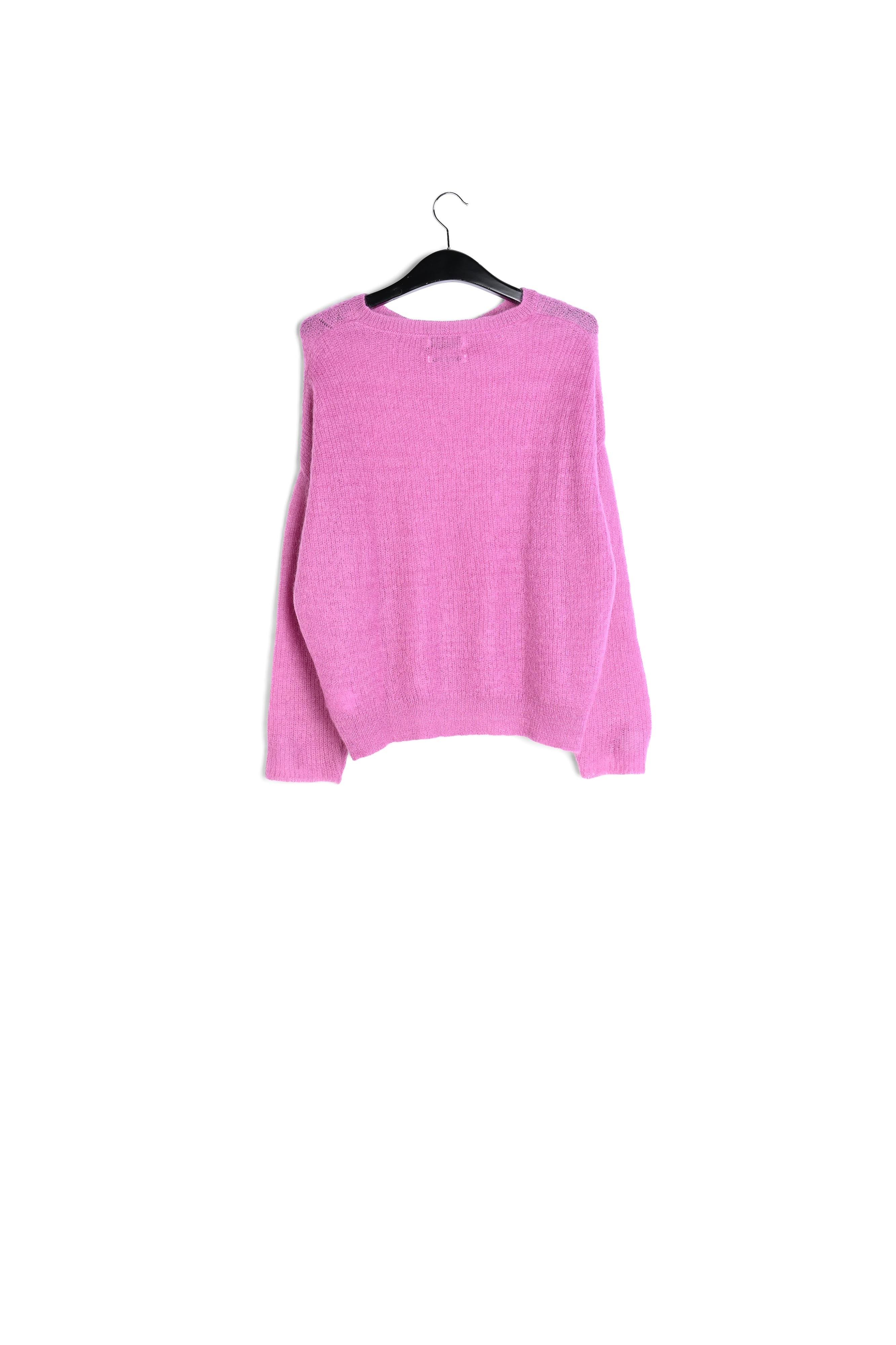 Dark lilac oversized mohair-blend knit sweater RE—SSENTIEL | Essentiel second hand