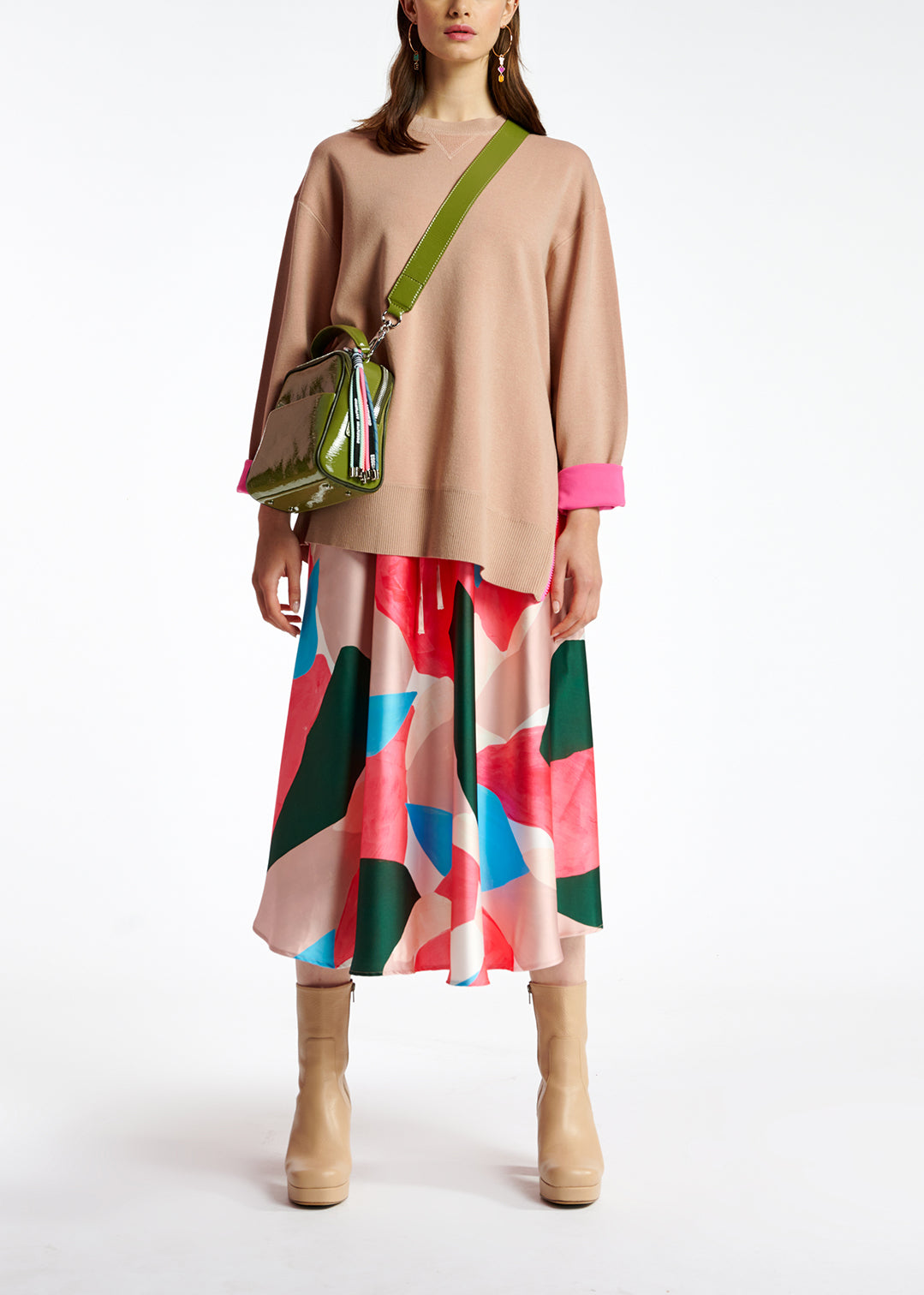 Pull carré en tricot rose vintage RE—SSENTIEL | Essentiel second hand