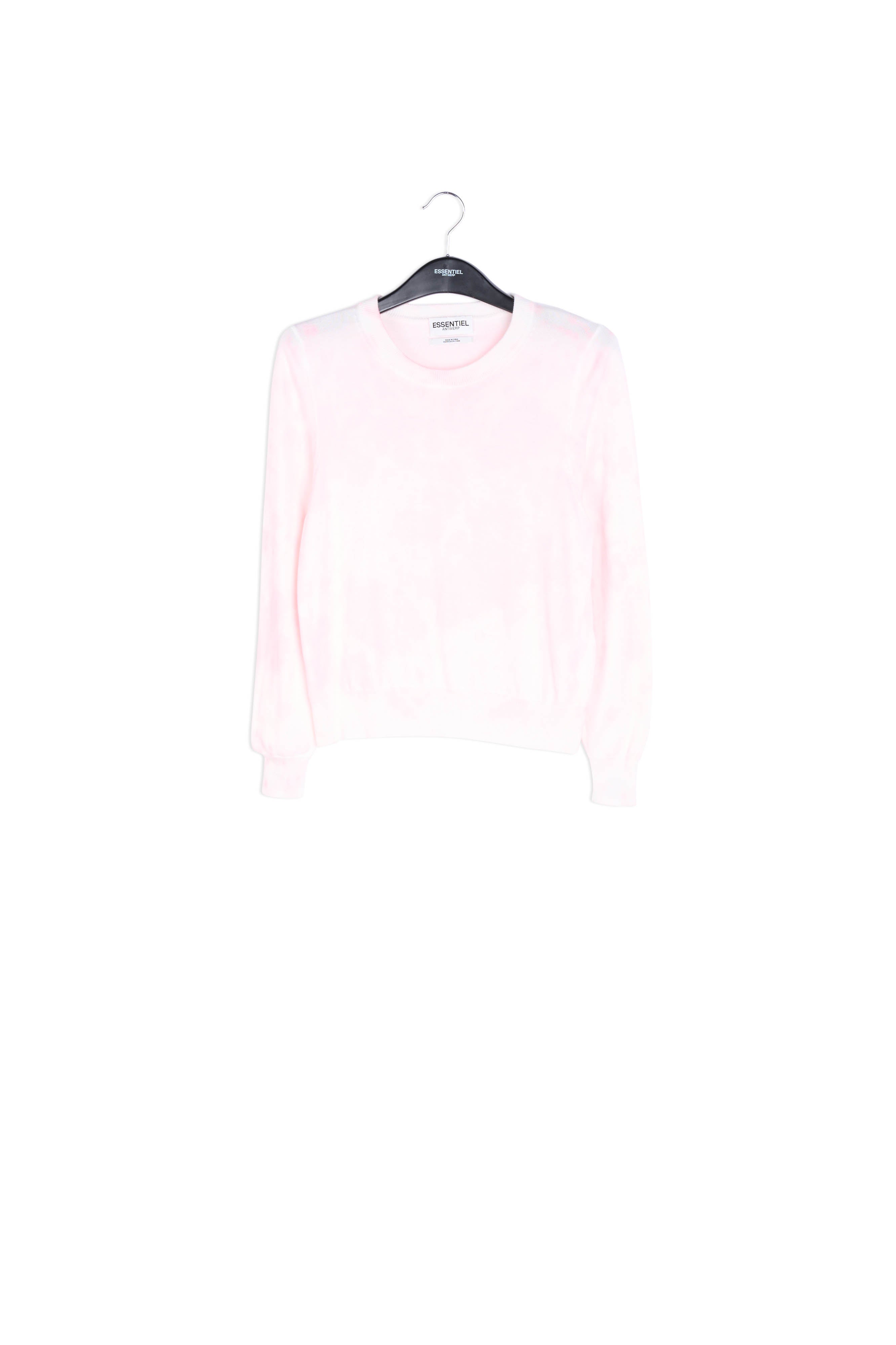 Light pink and off-white tie-dyed organic cotton-blend sweater RE—SSENTIEL | Essentiel second hand