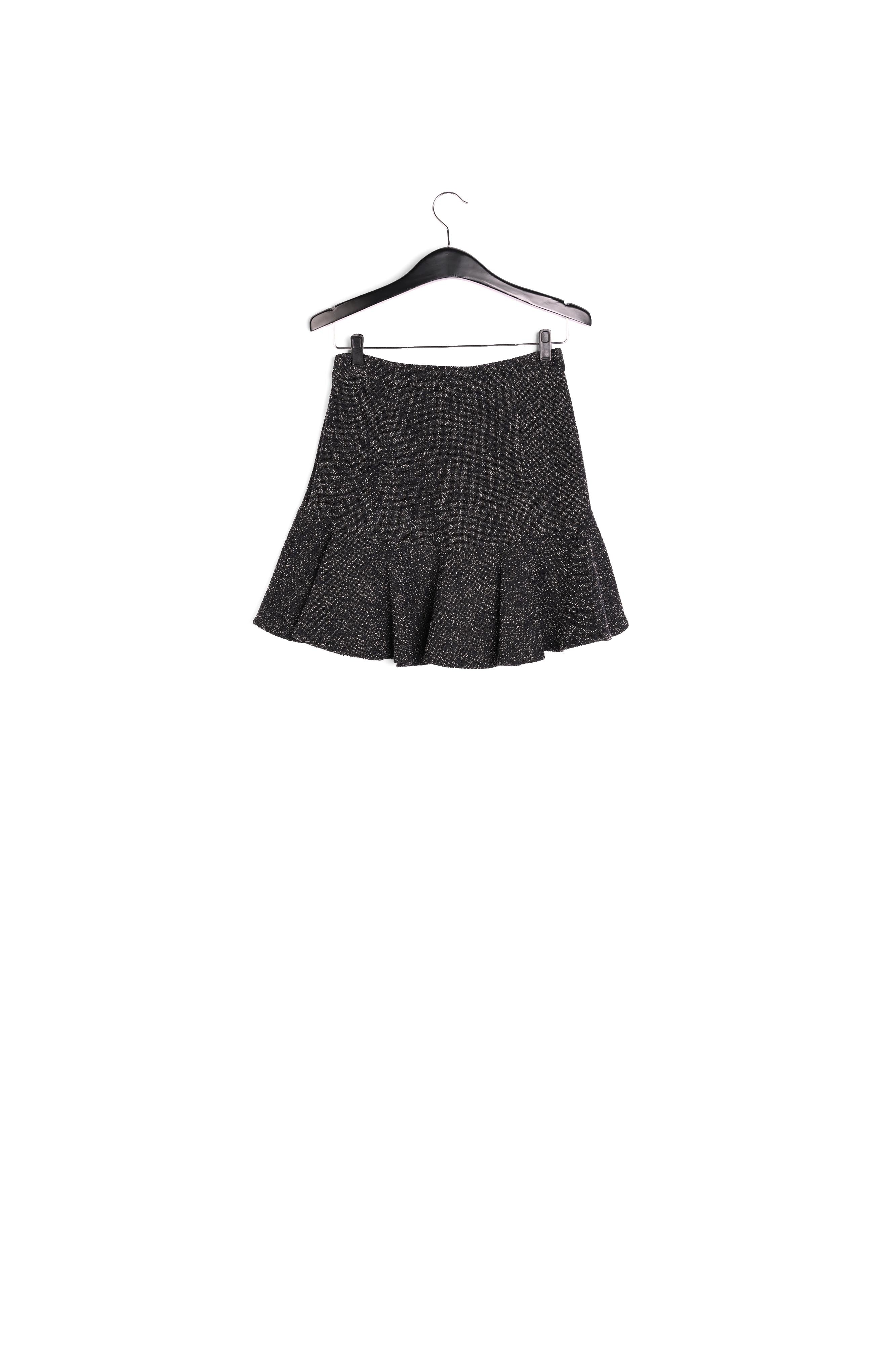 Black bouclé mini skirt RE—SSENTIEL | Essentiel second hand