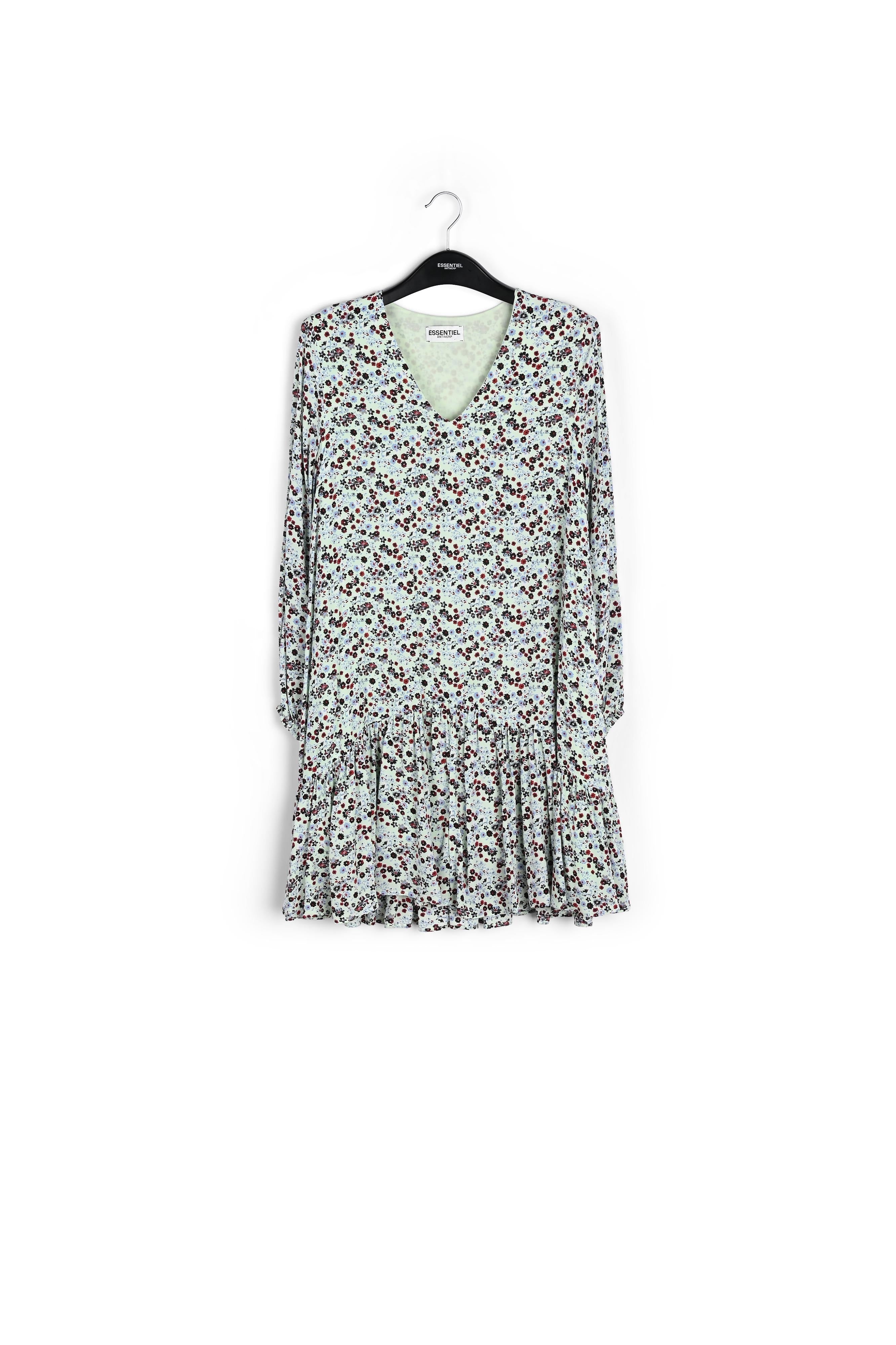 Mini robe vert menthe à imprimé floral RE—SSENTIEL | Essentiel second hand