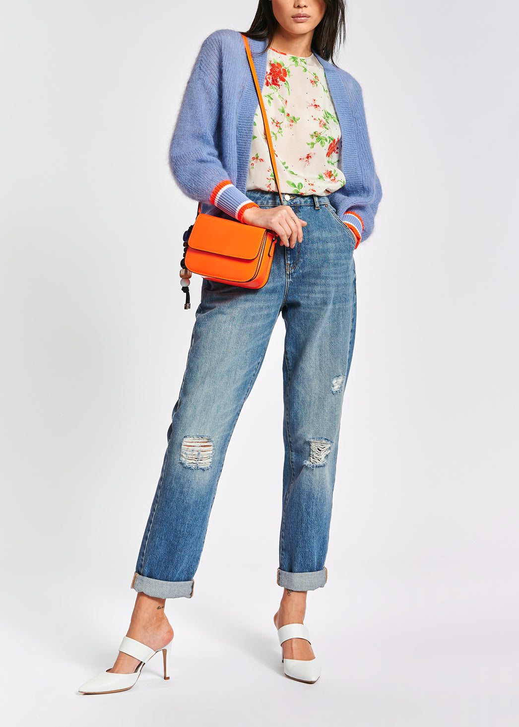 Blue kid mohair cardigan RE—SSENTIEL | Essentiel second hand