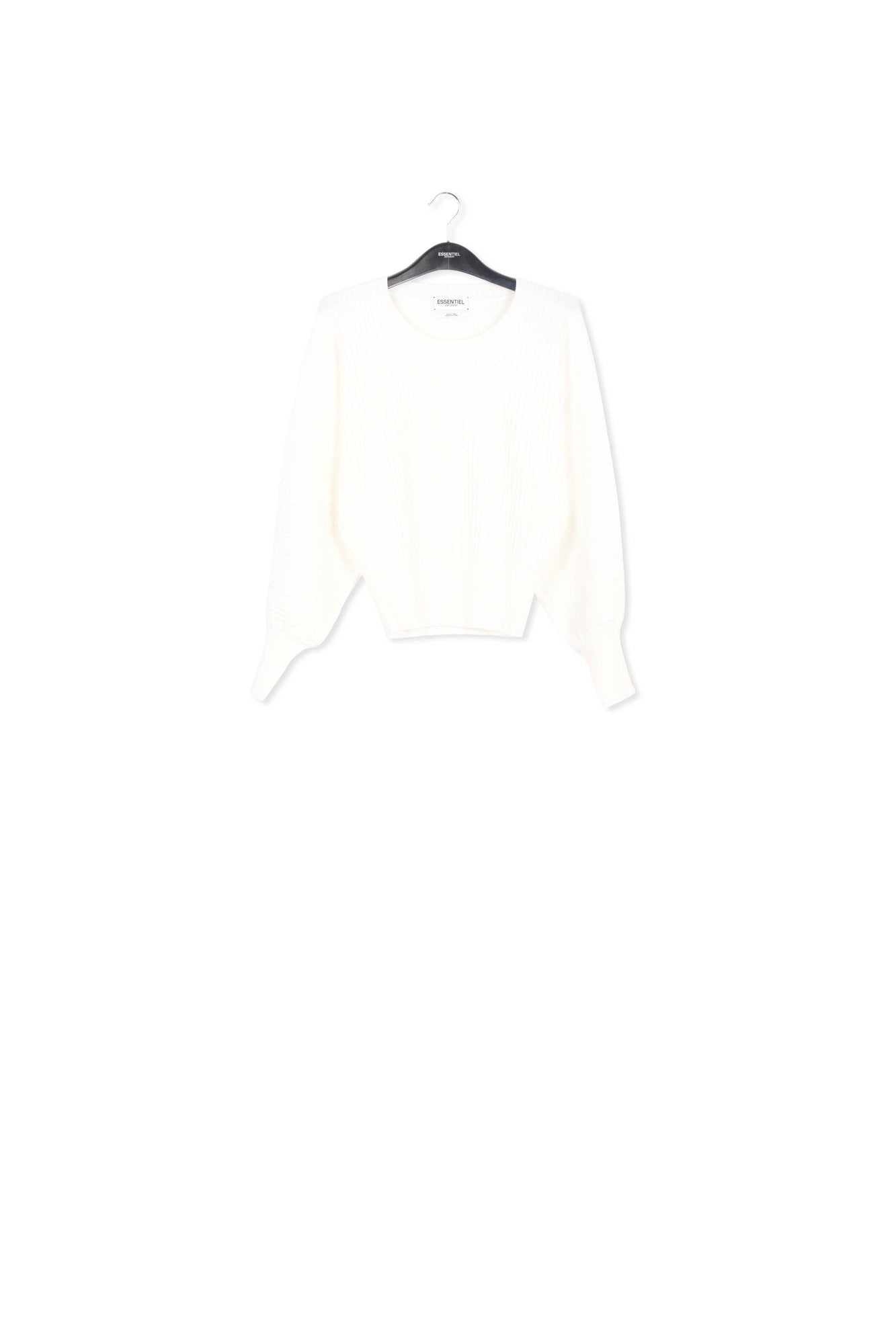 Pull blanc cassé à  taille cintrée RE—SSENTIEL | Essentiel second hand