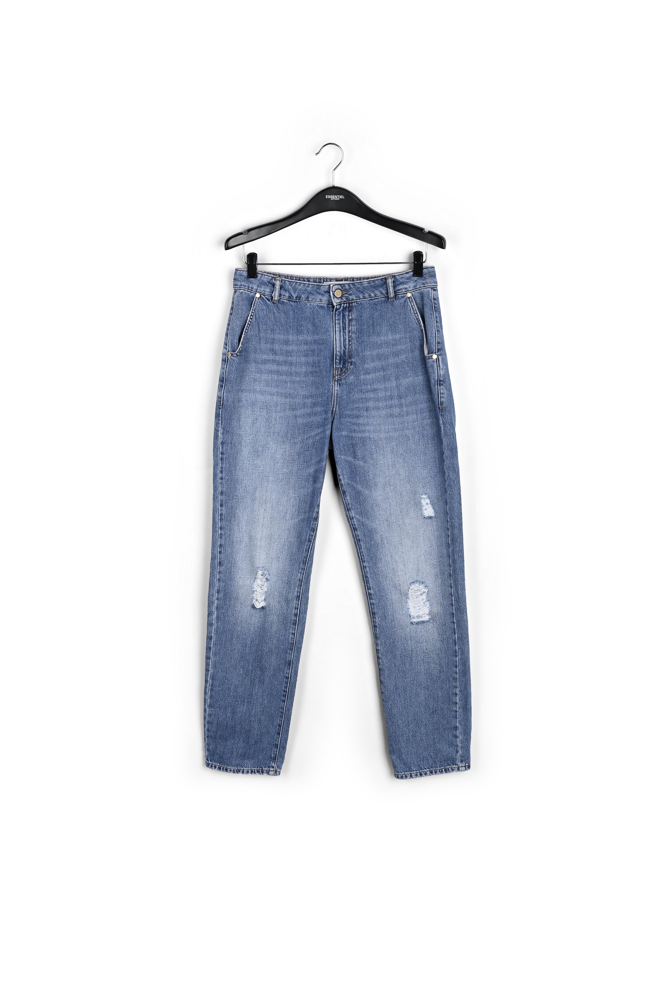 Blauwe afgewassen jeans met wijde snit RE—SSENTIEL | Essentiel second hand