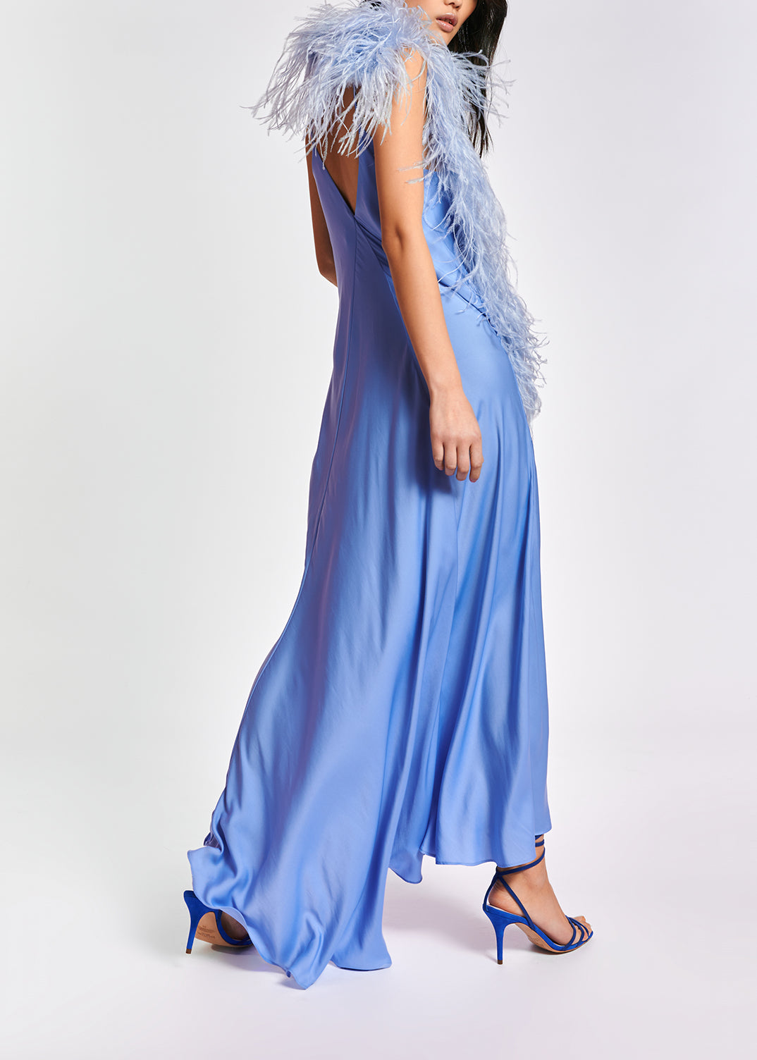 Peach maxi-length slip dress RE—SSENTIEL | Essentiel second hand