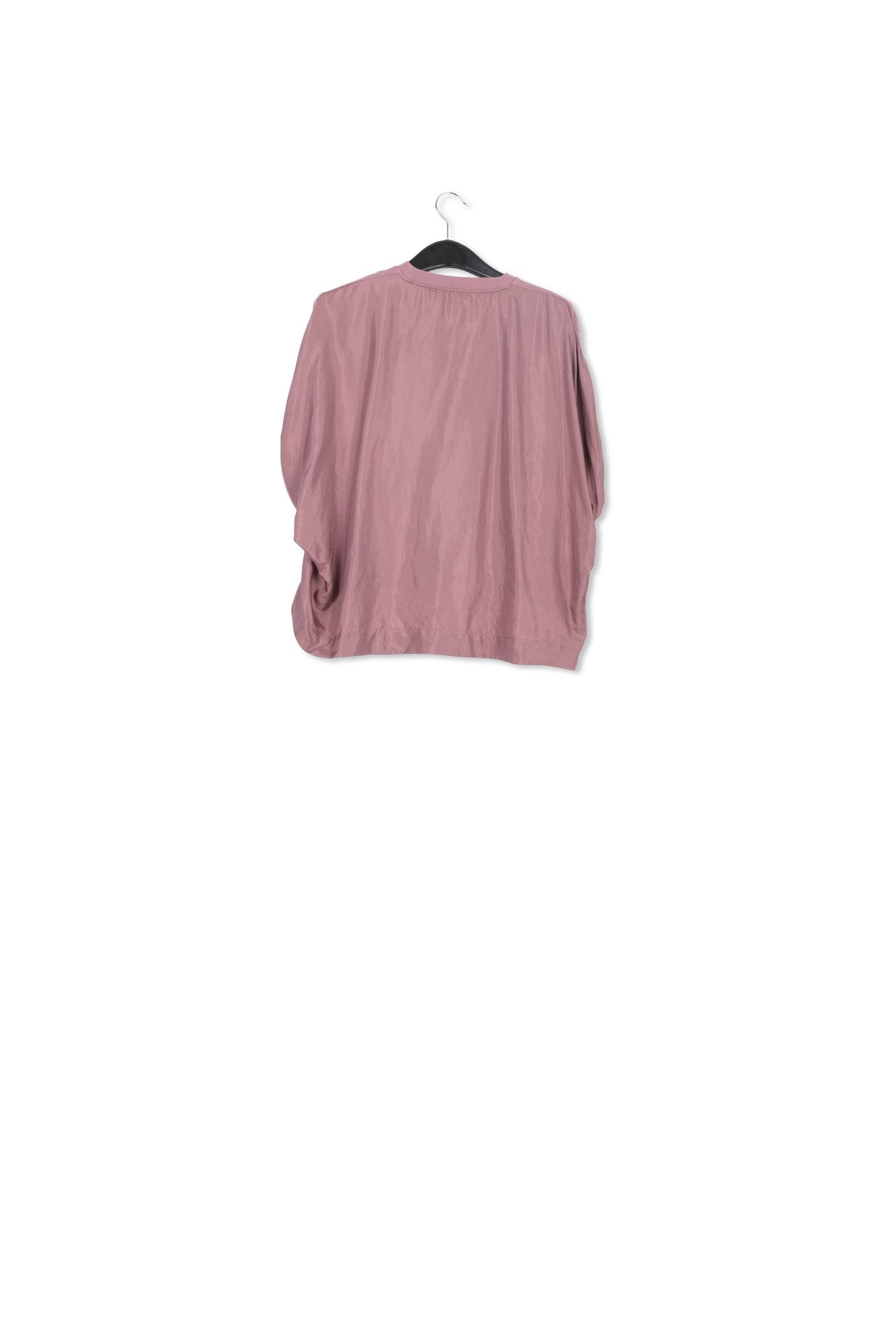 Mauve T-shirt with silk back panel RE—SSENTIEL | Essentiel second hand