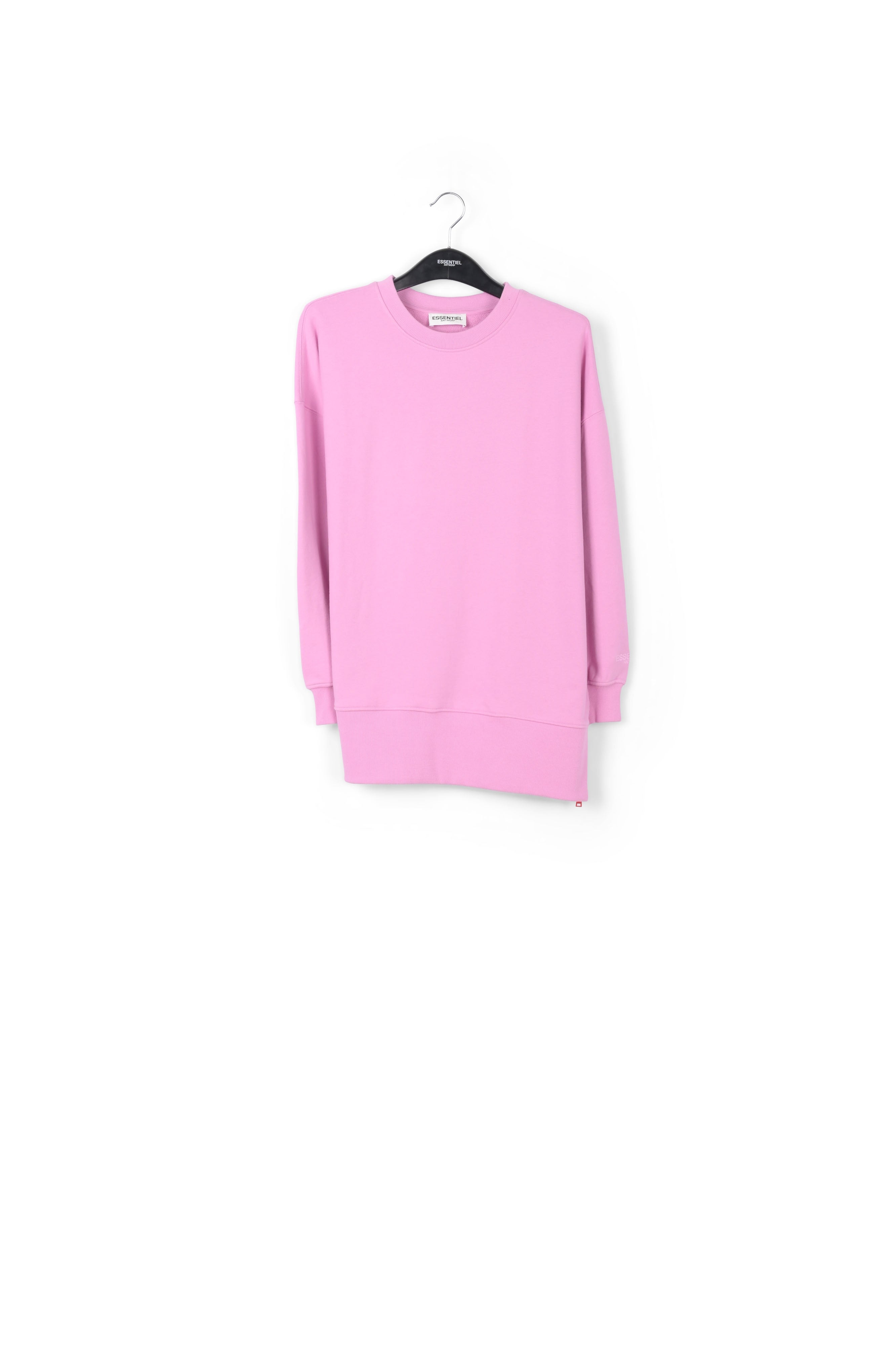 Light pink organic cotton sweatshirt with boxy cut RE—SSENTIEL | Essentiel second hand