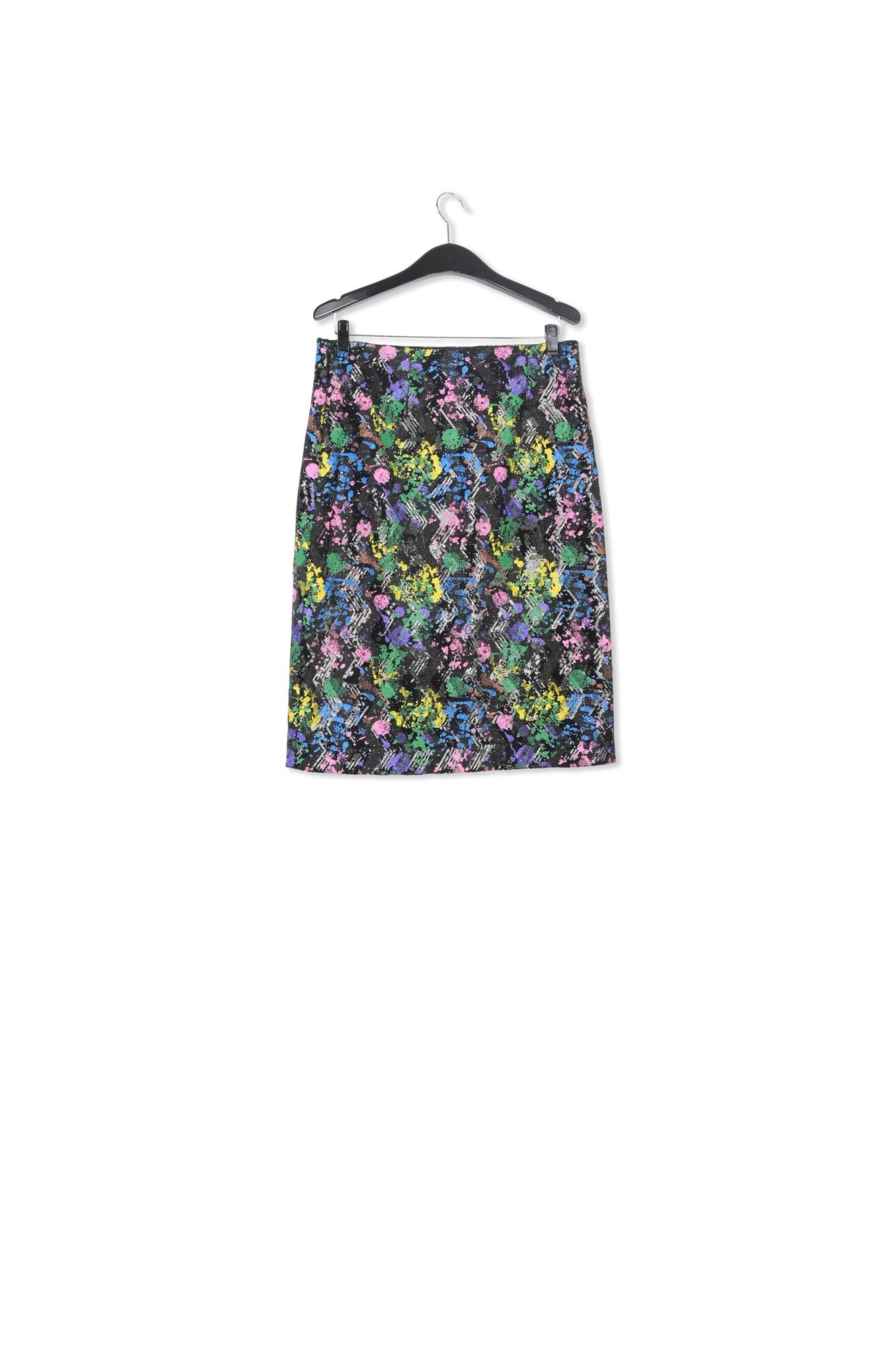 Splash pattern black sequined pencil skirt RE—SSENTIEL | Essentiel second hand