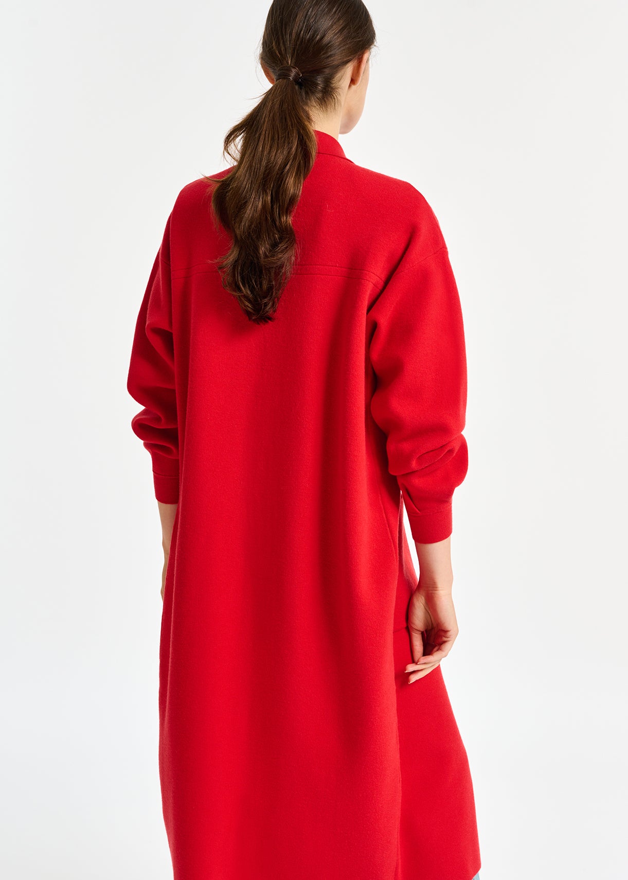 Cardigan rouge avec ceinture RE—SSENTIEL | Essentiel second hand