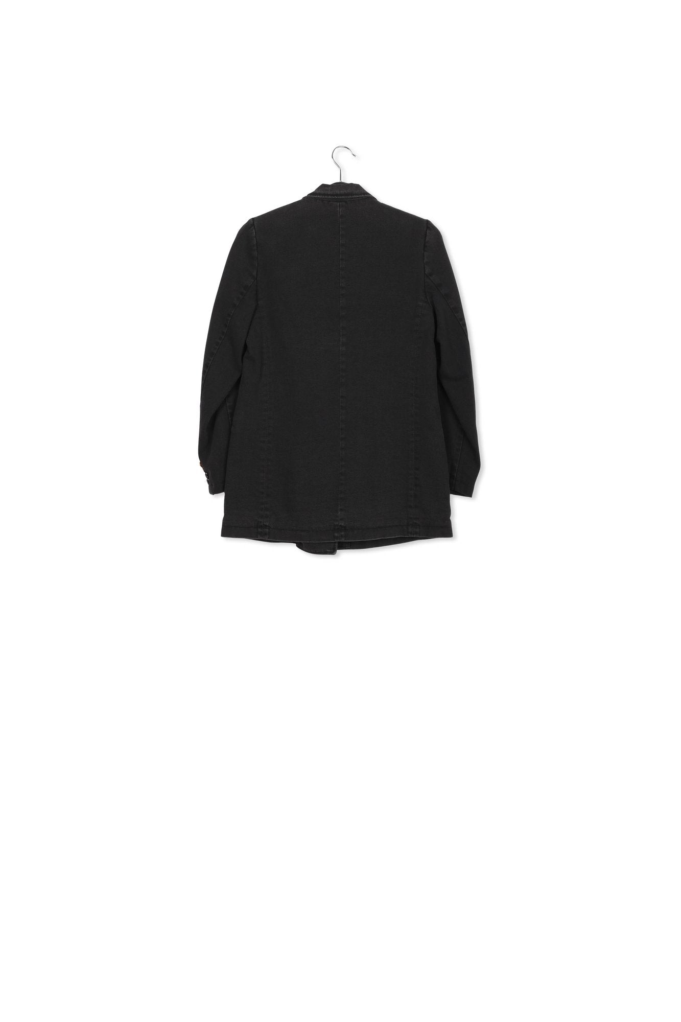 Veste noire croisée en jean RE—SSENTIEL | Essentiel second hand