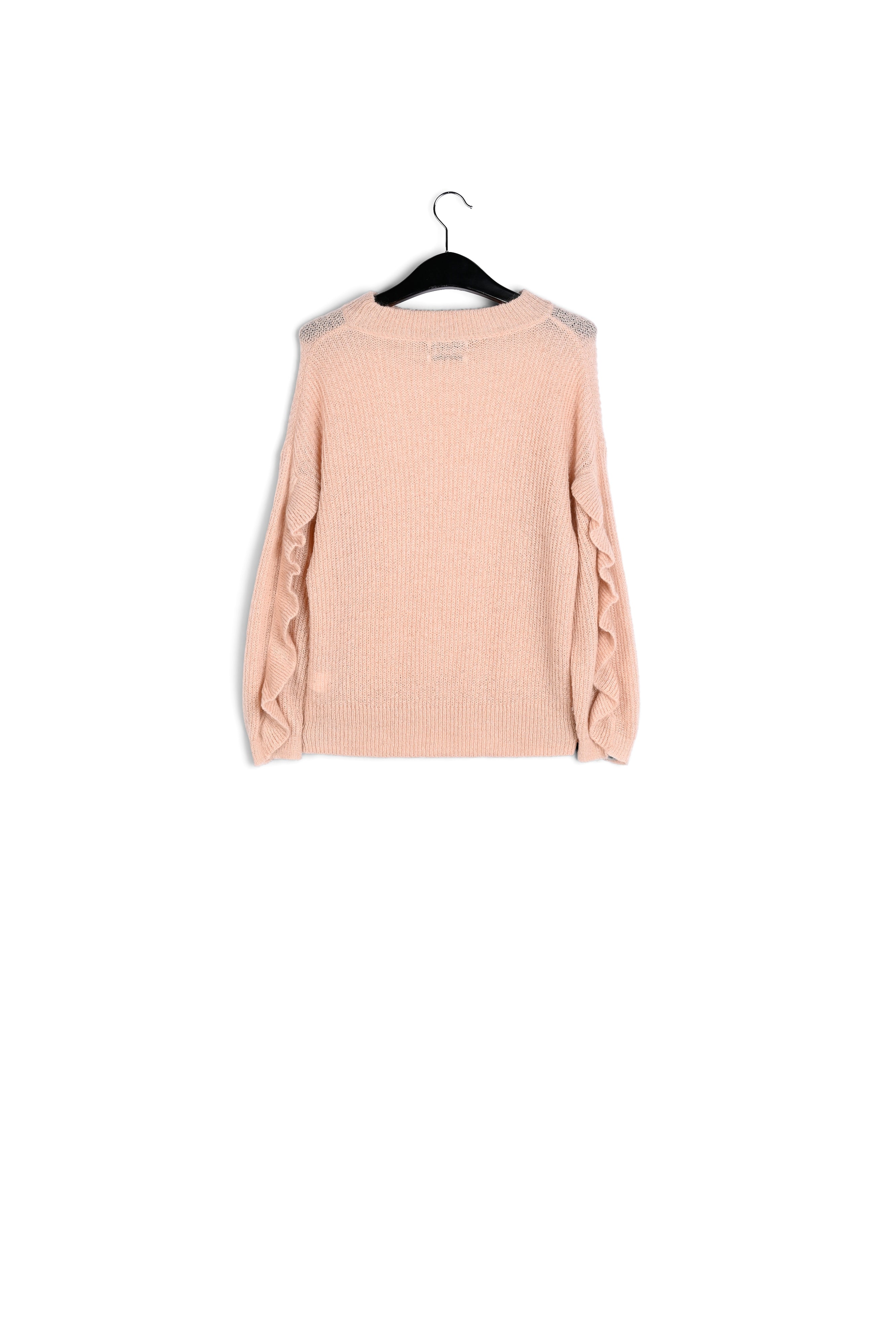 Pull en mohair rose clair avec ruches RE—SSENTIEL | Essentiel second hand