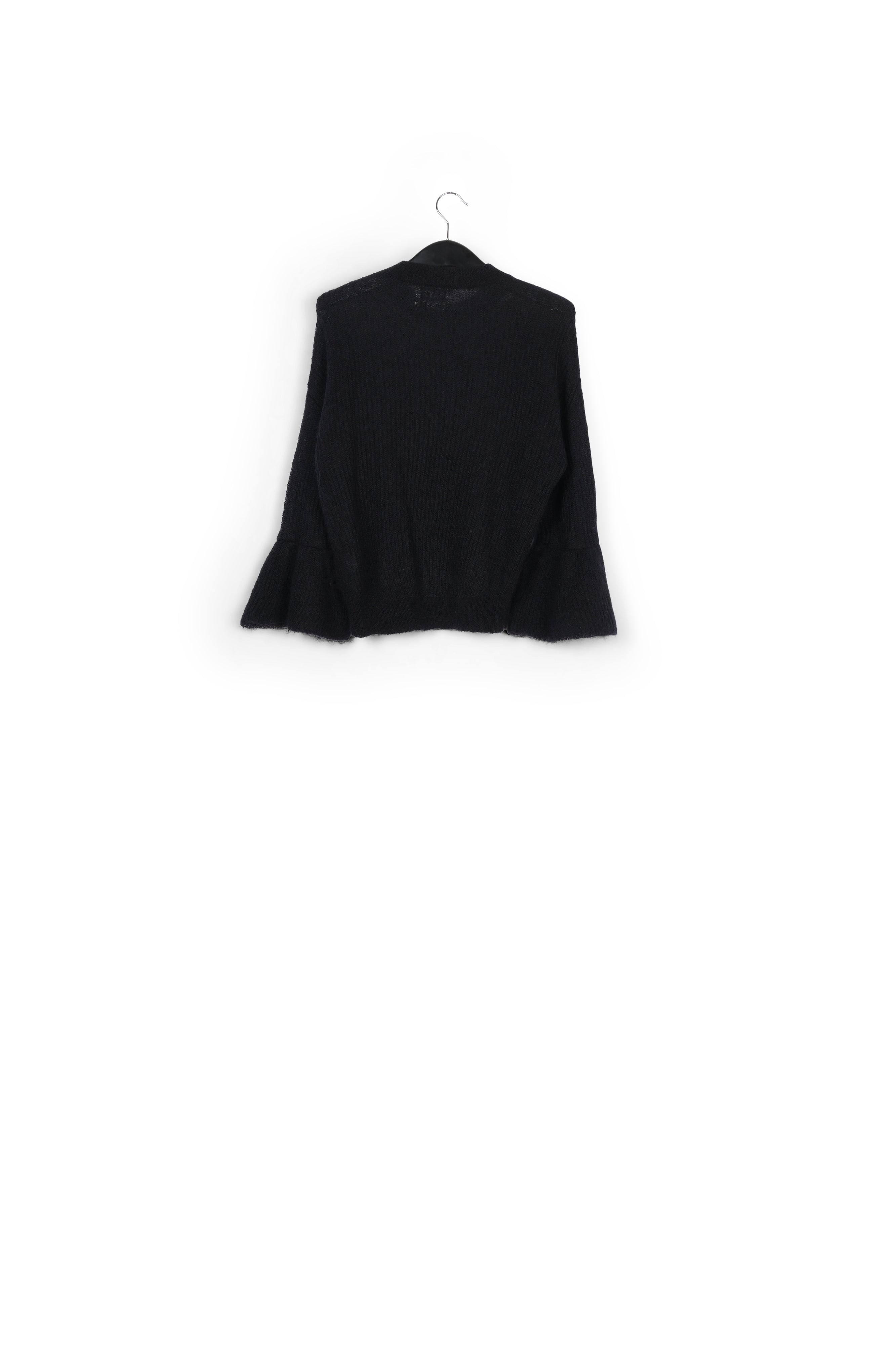 Pull noir à manches volantées RE—SSENTIEL | Essentiel second hand