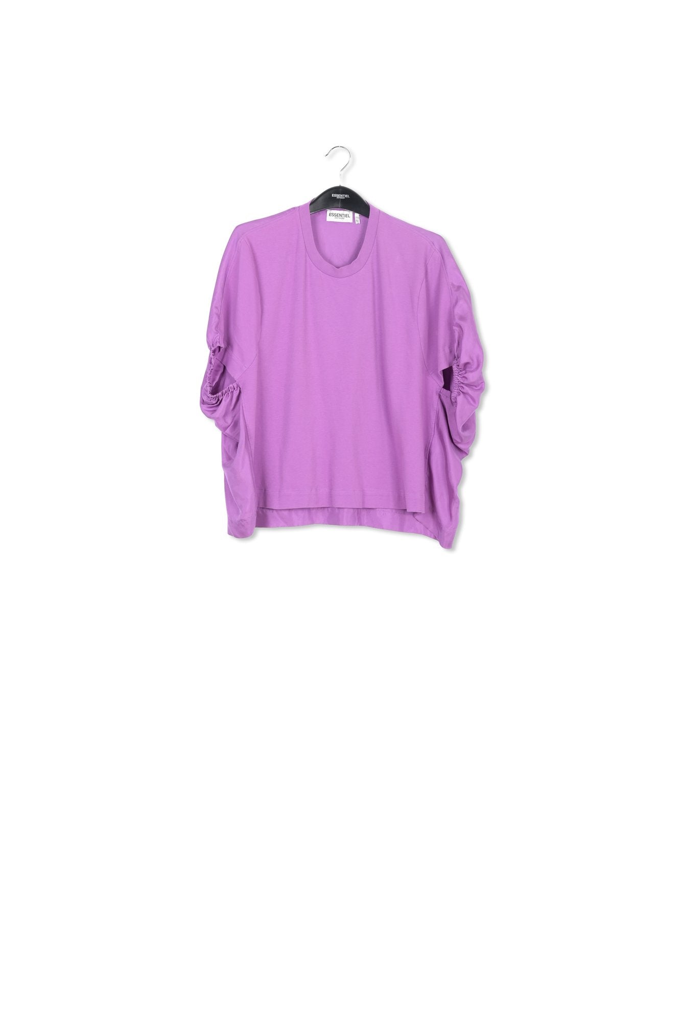 Purple T-shirt with silk back panel RE—SSENTIEL | Essentiel second hand