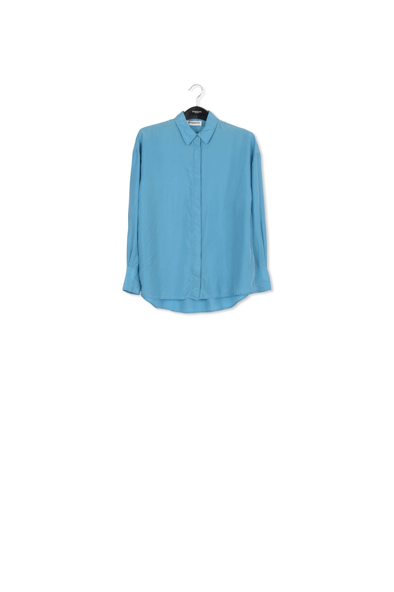 Blue loose-fit silk shirt RE—SSENTIEL | Essentiel second hand