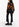 Black abstract-print top with rib-knitted trims Faume - seconde main
