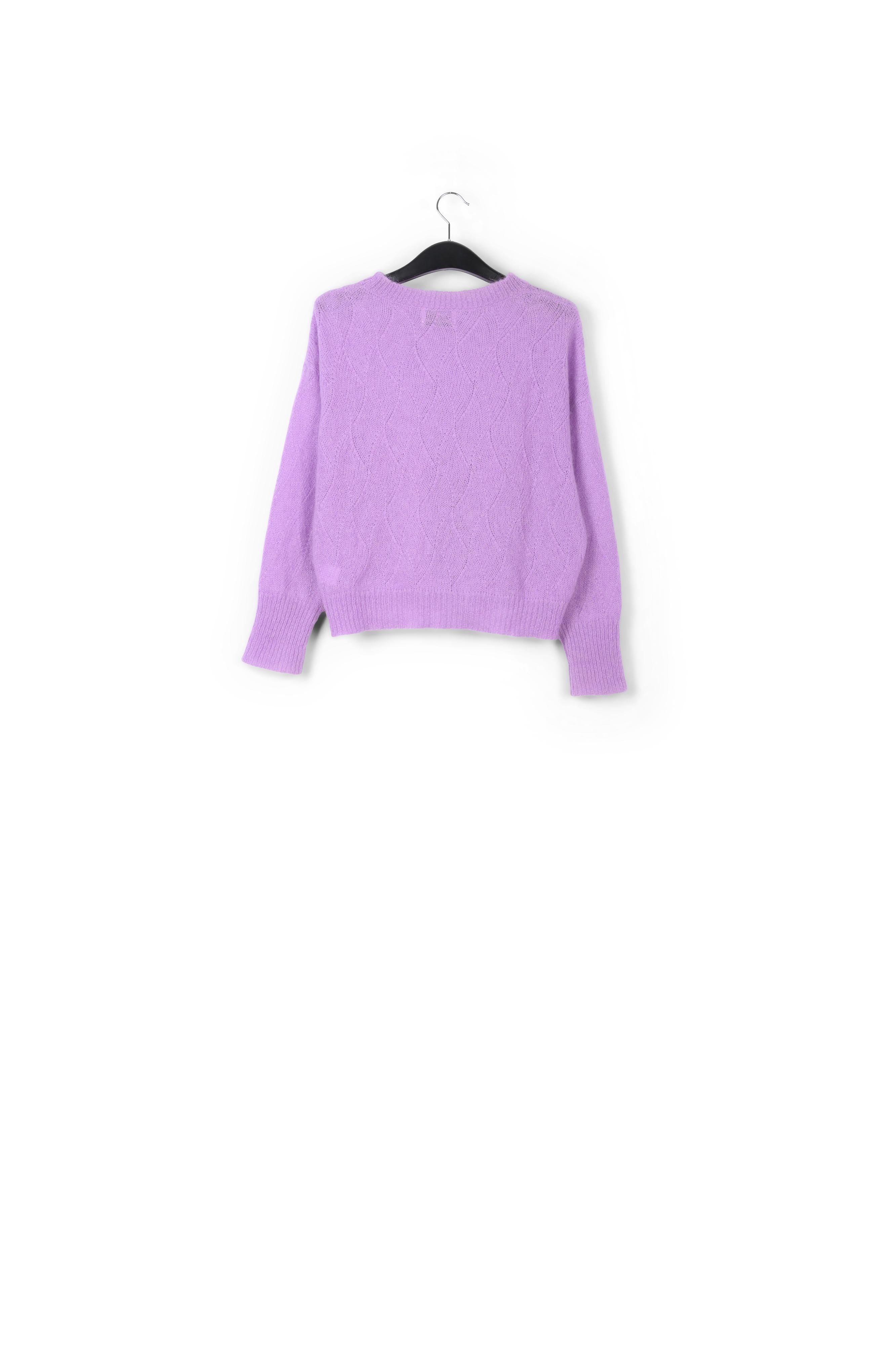 Lilac ajour-knitted mohair sweater RE—SSENTIEL | Essentiel second hand