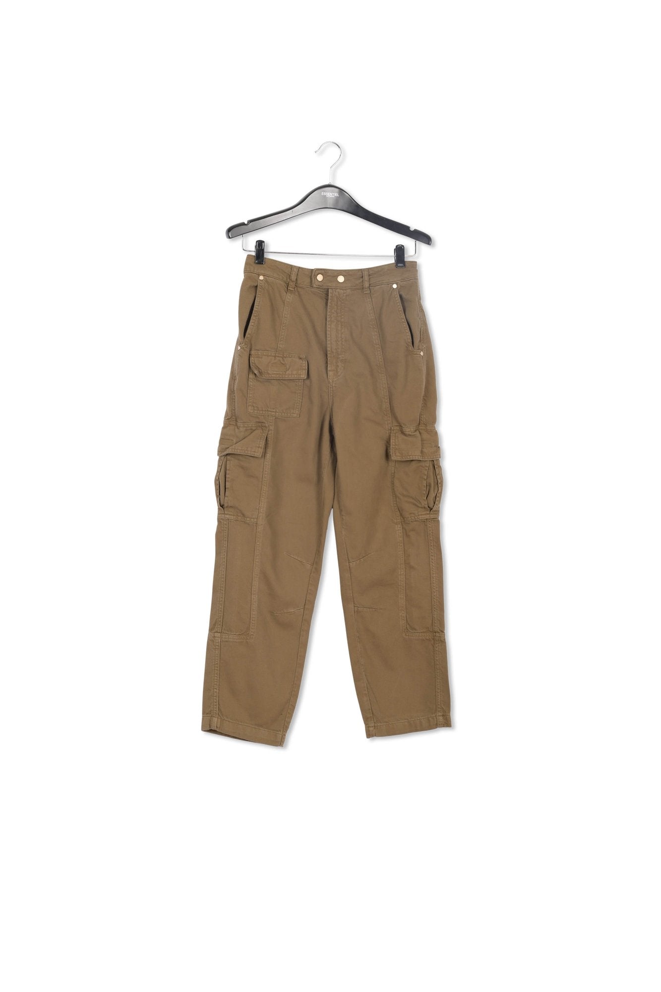 Jean treillis kaki aux jambes droites RE—SSENTIEL | Essentiel second hand