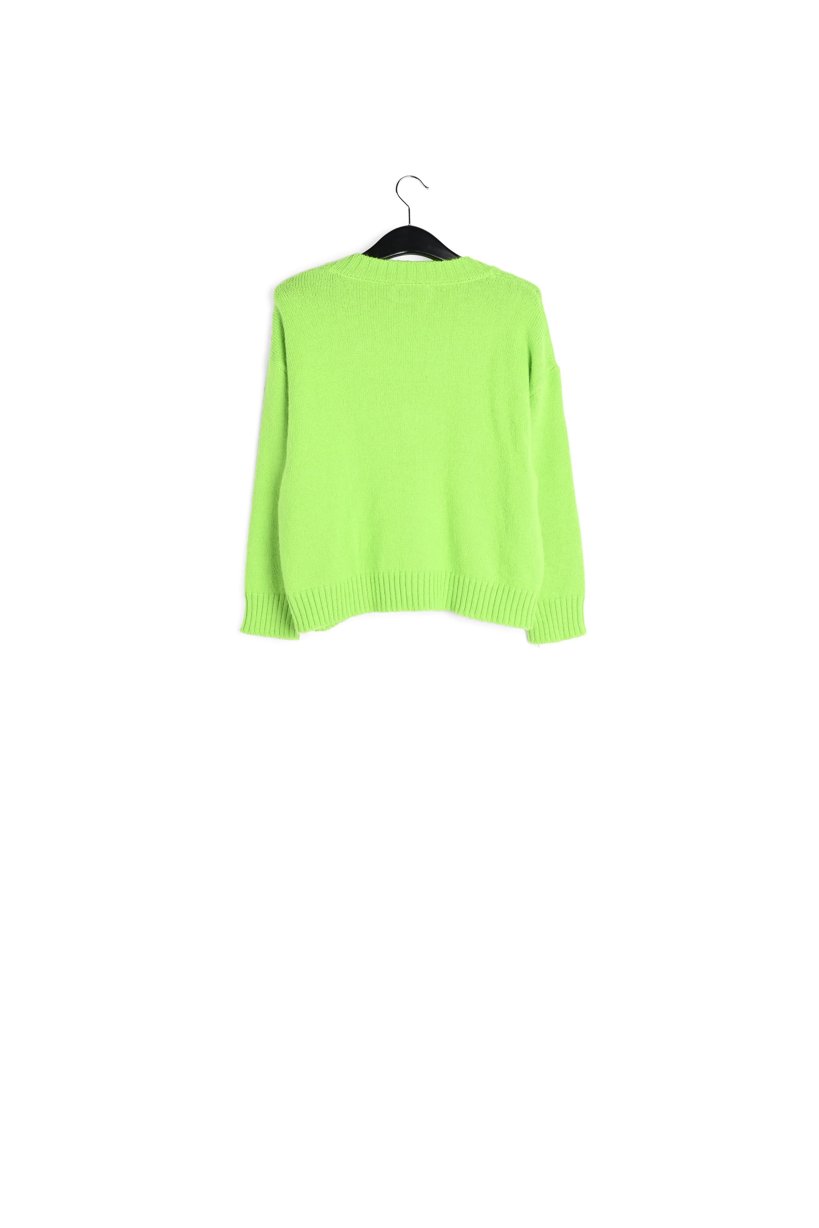Green knit sweater with boxy cut RE—SSENTIEL | Essentiel second hand