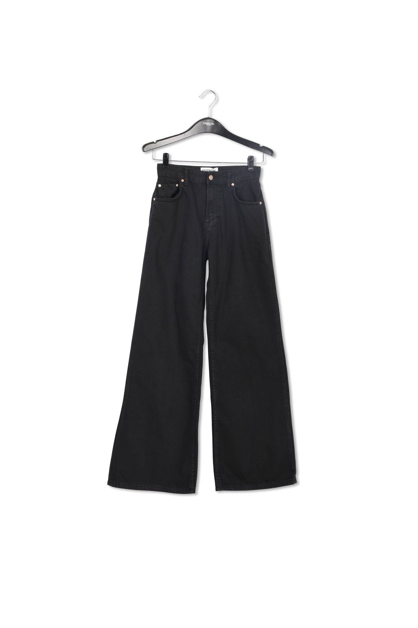 Black denim straight-leg jeans RE—SSENTIEL | Essentiel second hand