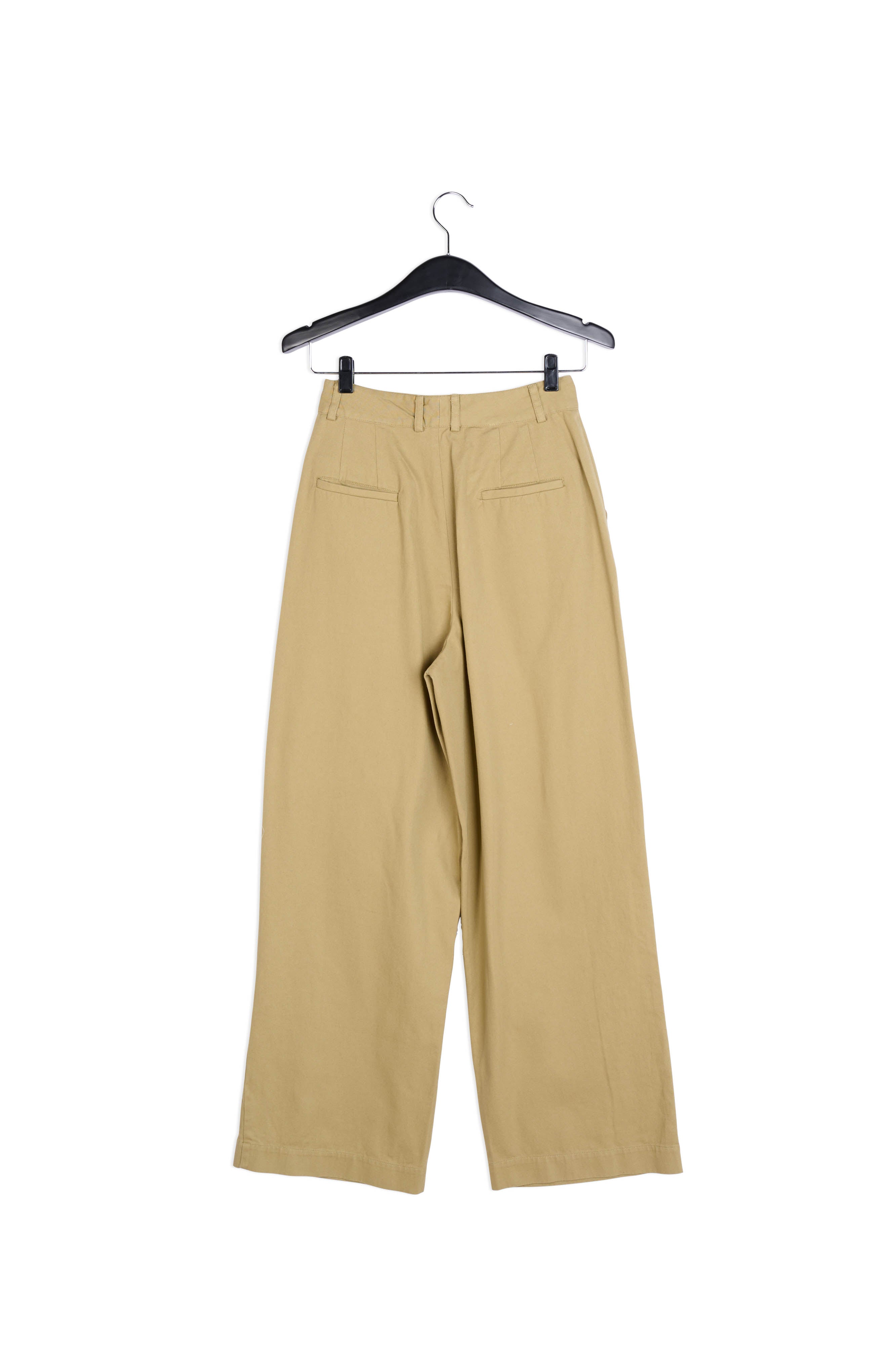 Pantalon large en coton kaki avec perles RE—SSENTIEL | Essentiel second hand