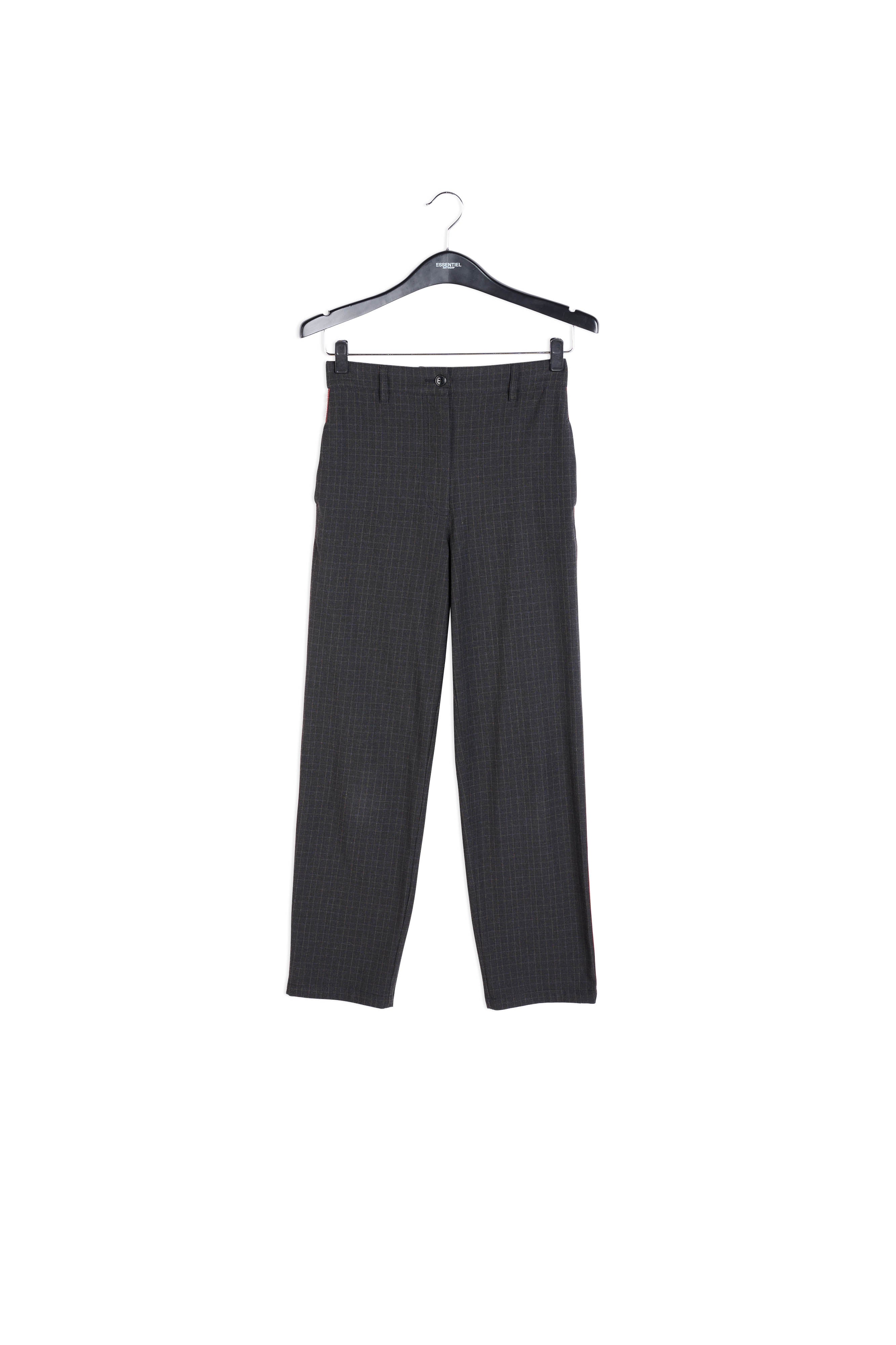 Pantalon gris foncé à carreaux RE—SSENTIEL | Essentiel second hand