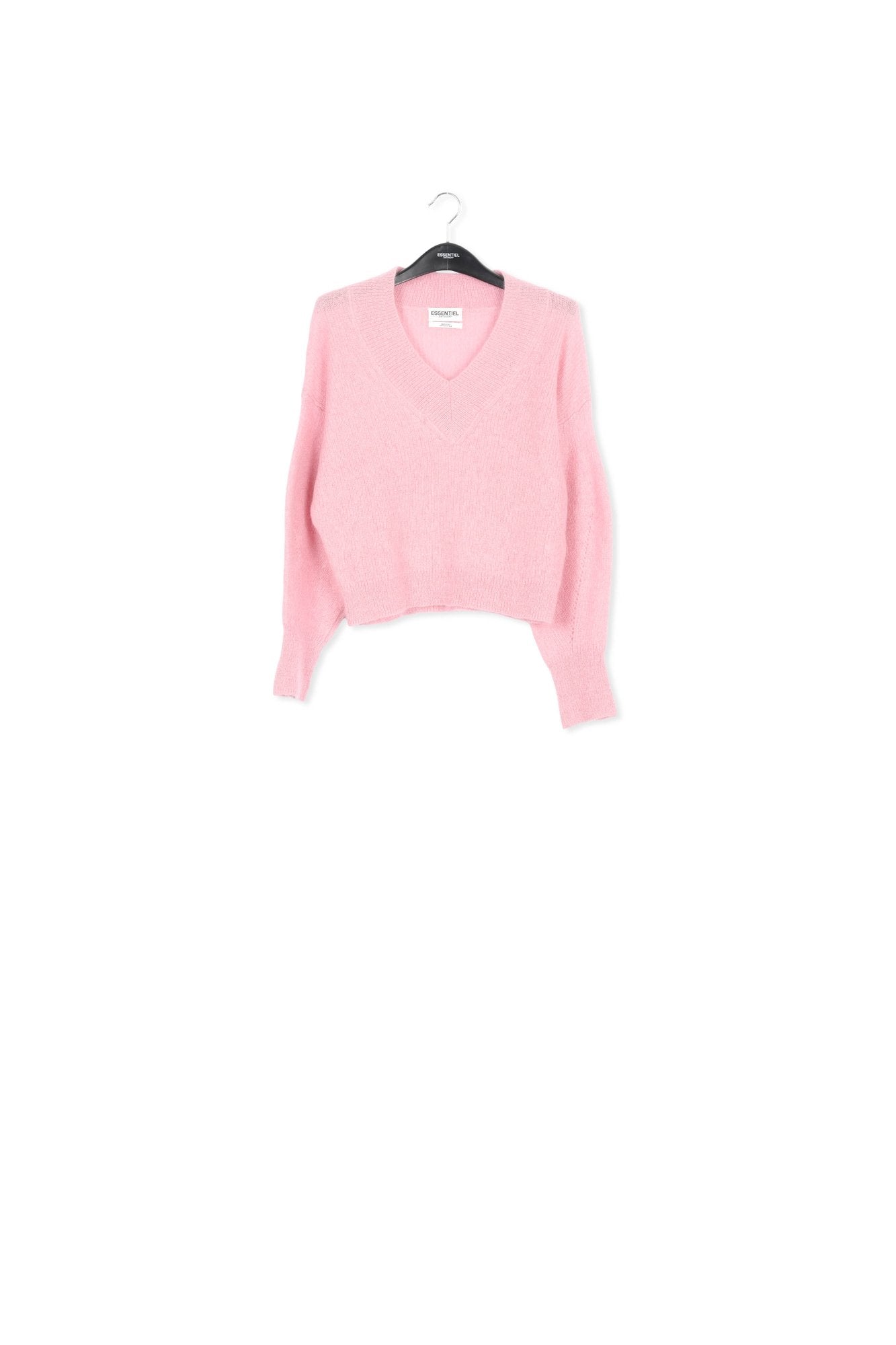 Pull en tricot vieux rose avec encolure v RE—SSENTIEL | Essentiel second hand