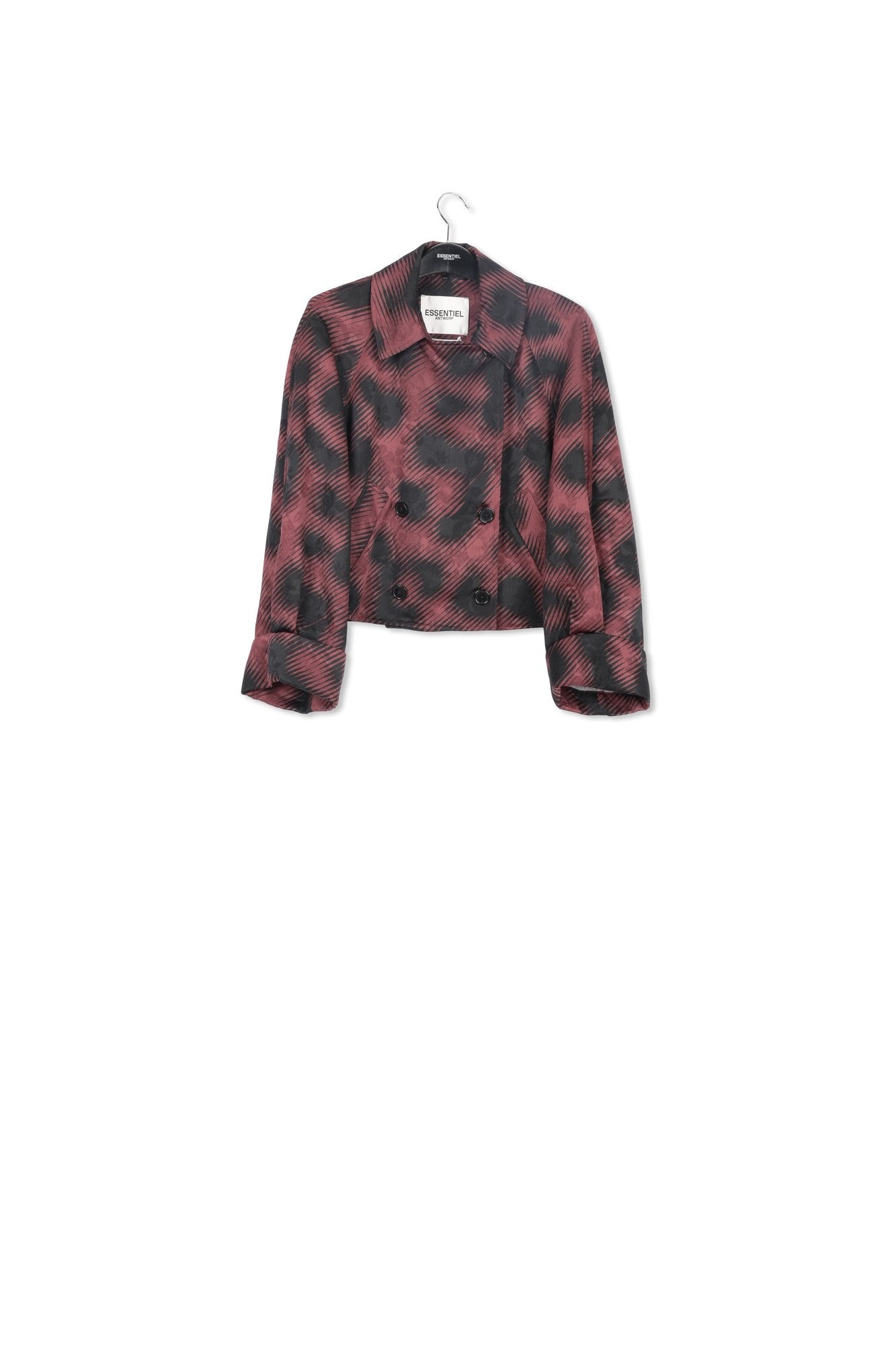 Veste en jacquard brun à imprimé léopard RE—SSENTIEL | Essentiel second hand