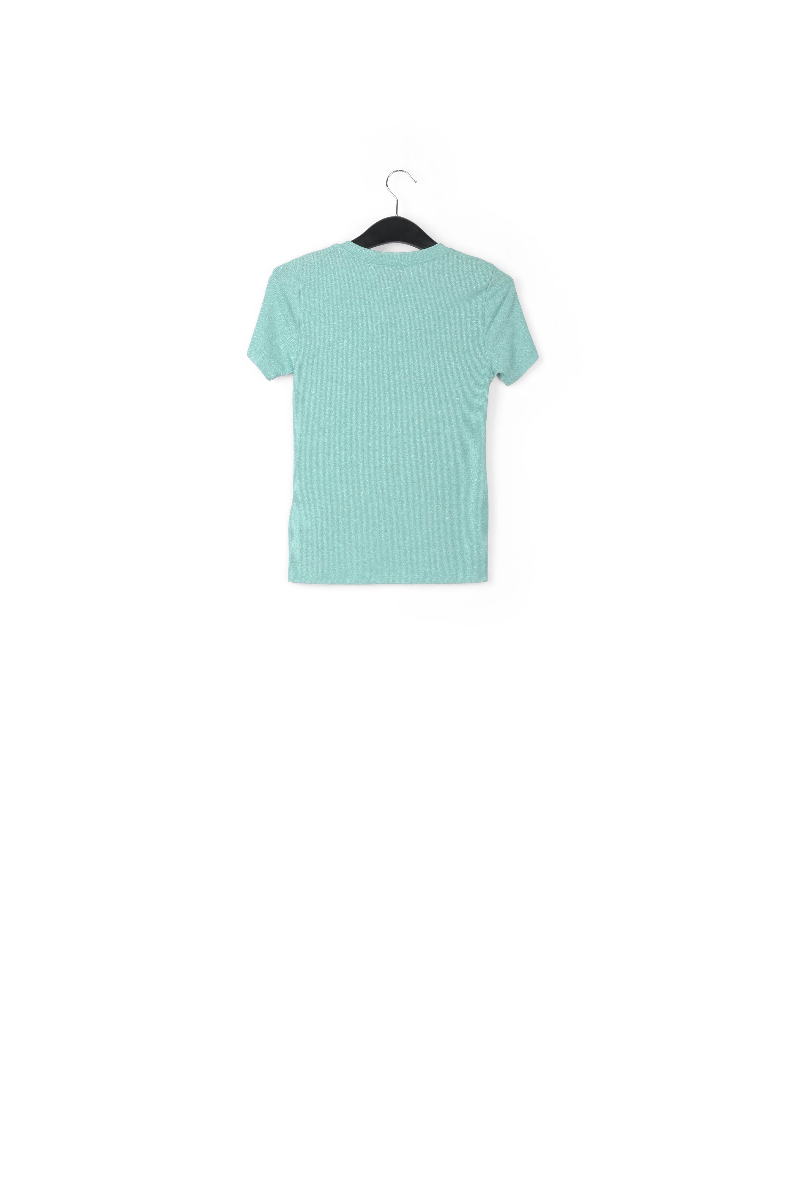 Turquoise lurex T-shirt RE—SSENTIEL | Essentiel second hand