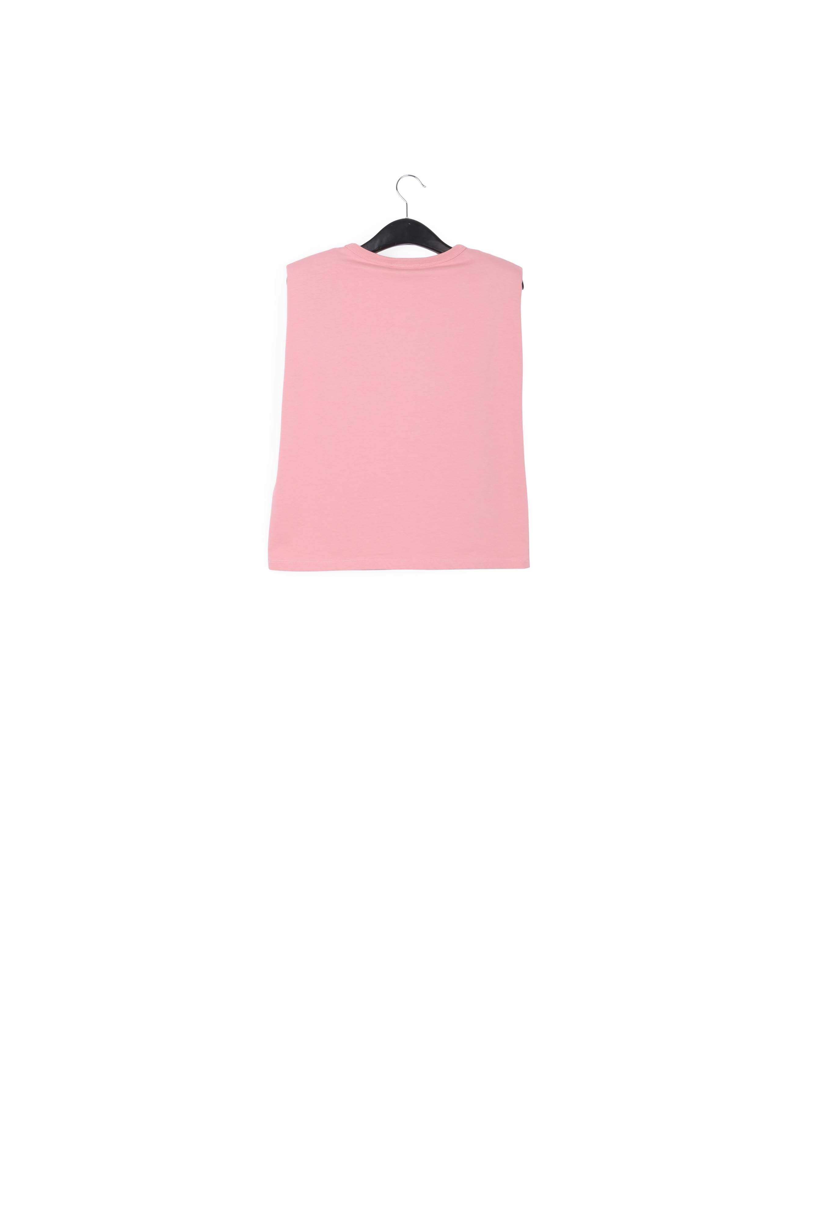 Light pink organic cotton top with rhinestones RE—SSENTIEL | Essentiel second hand